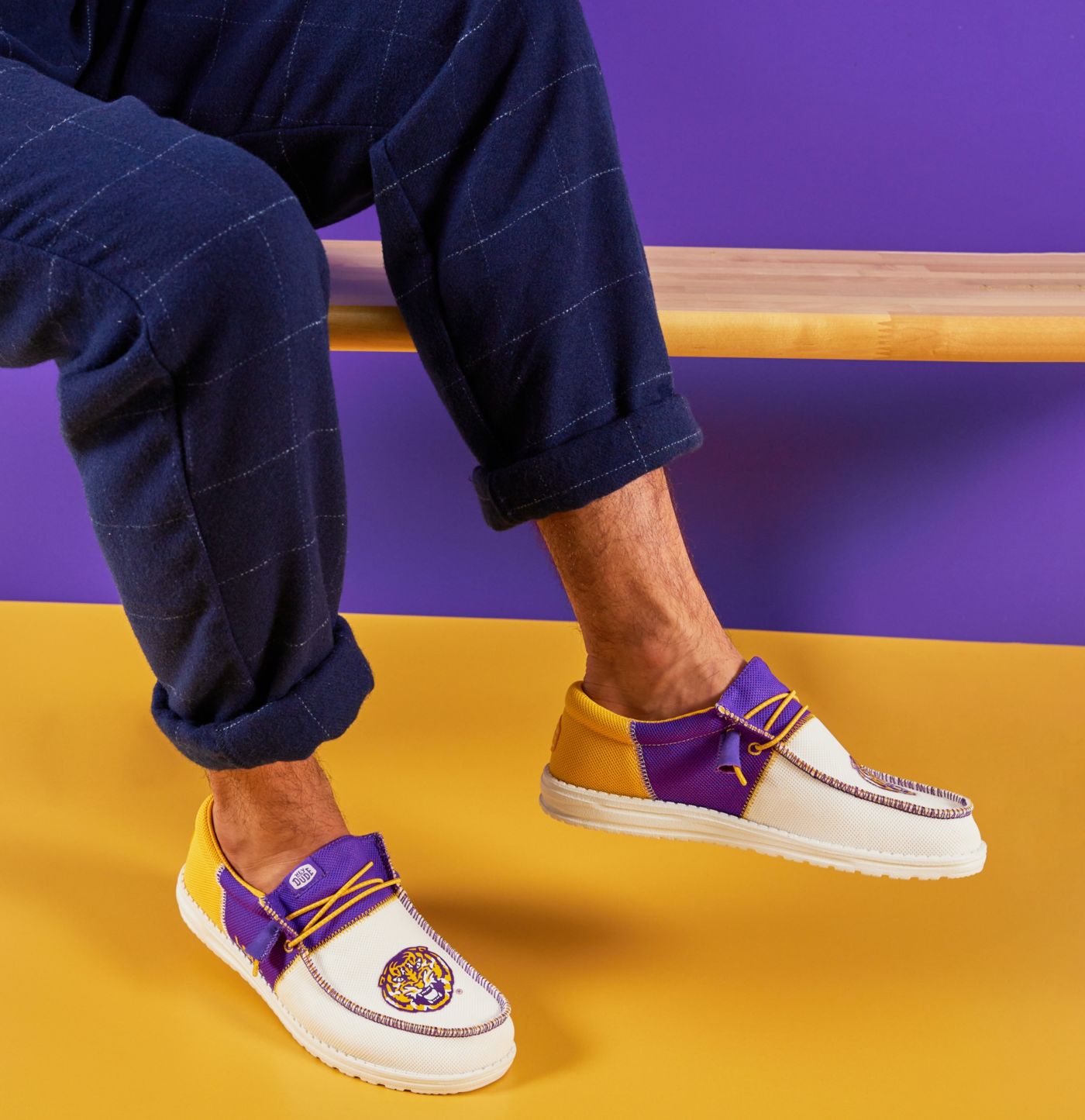 Hey Dude Men s Wally Tri LSU Tigers Shoes