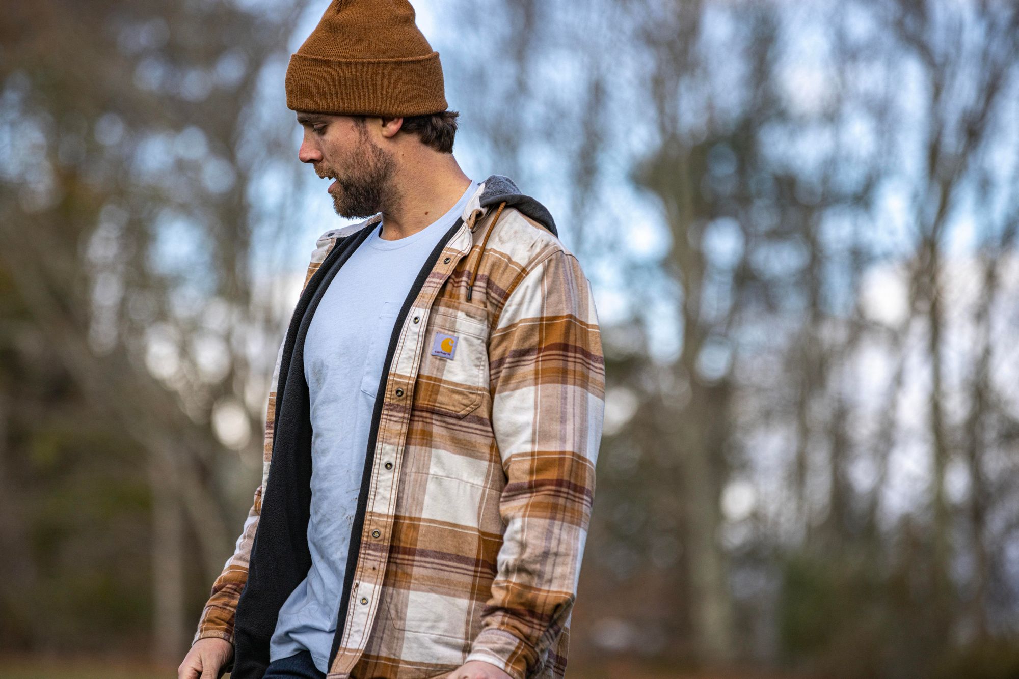 Carhartt Men's Flannel Hooded Shirt Jacket | Dick's Sporting Goods