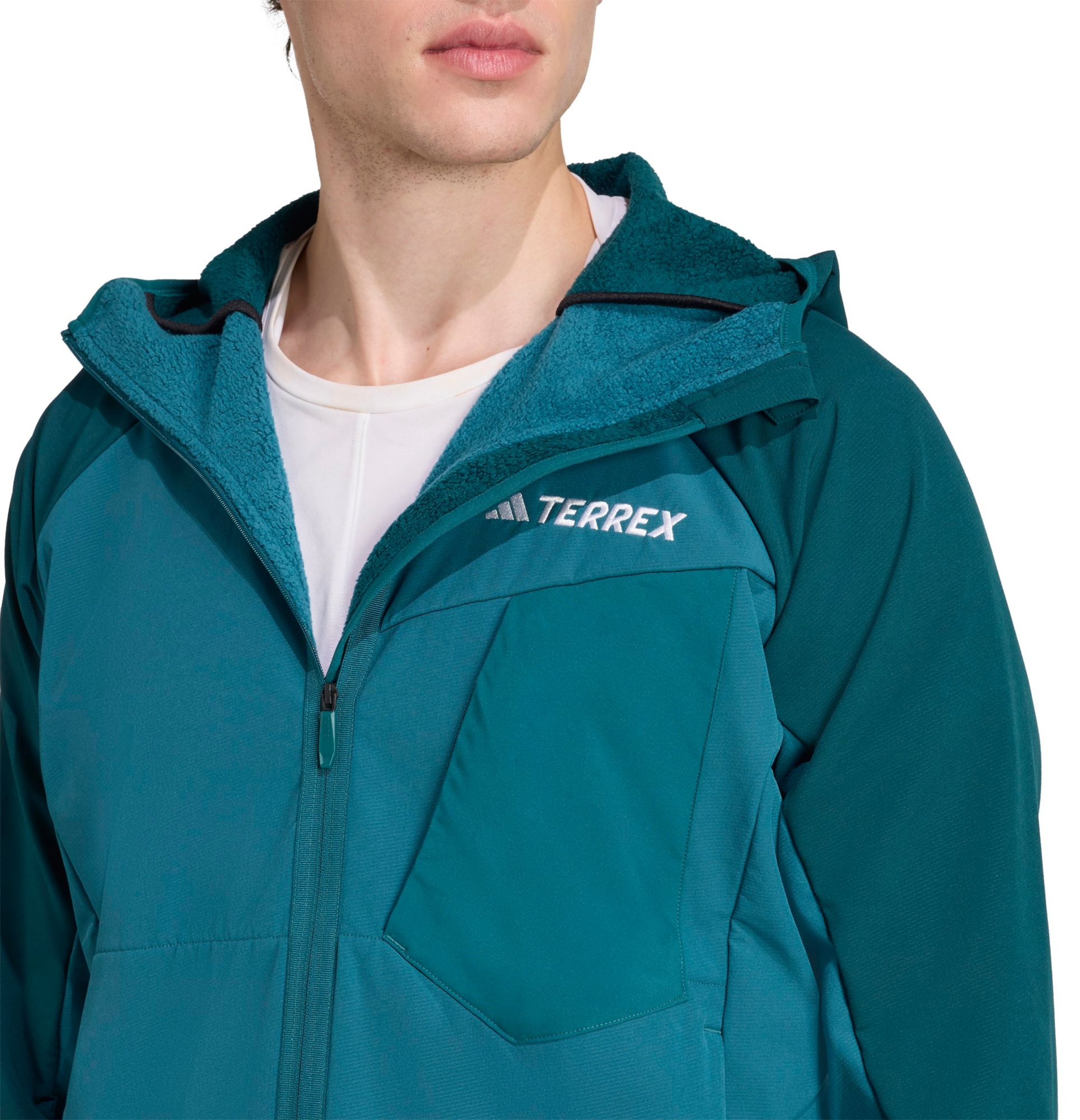 adidas Men's Terrex Xperior Softshell Fleece Hooded Jacket