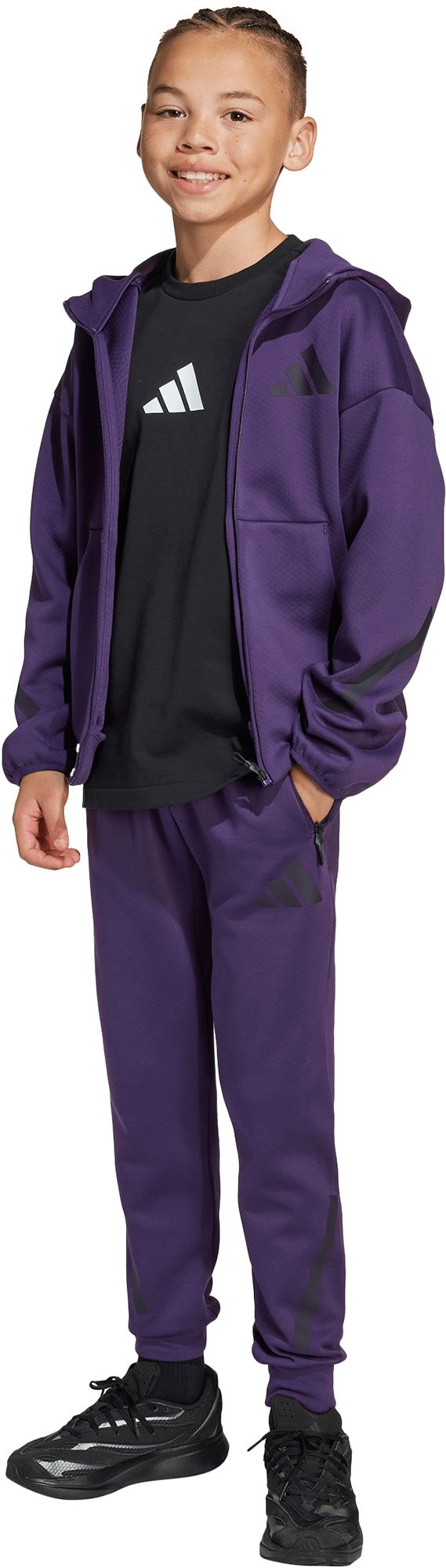 adidas Kids' Z.N.E. Full-Zip Hooded Track Jacket product image