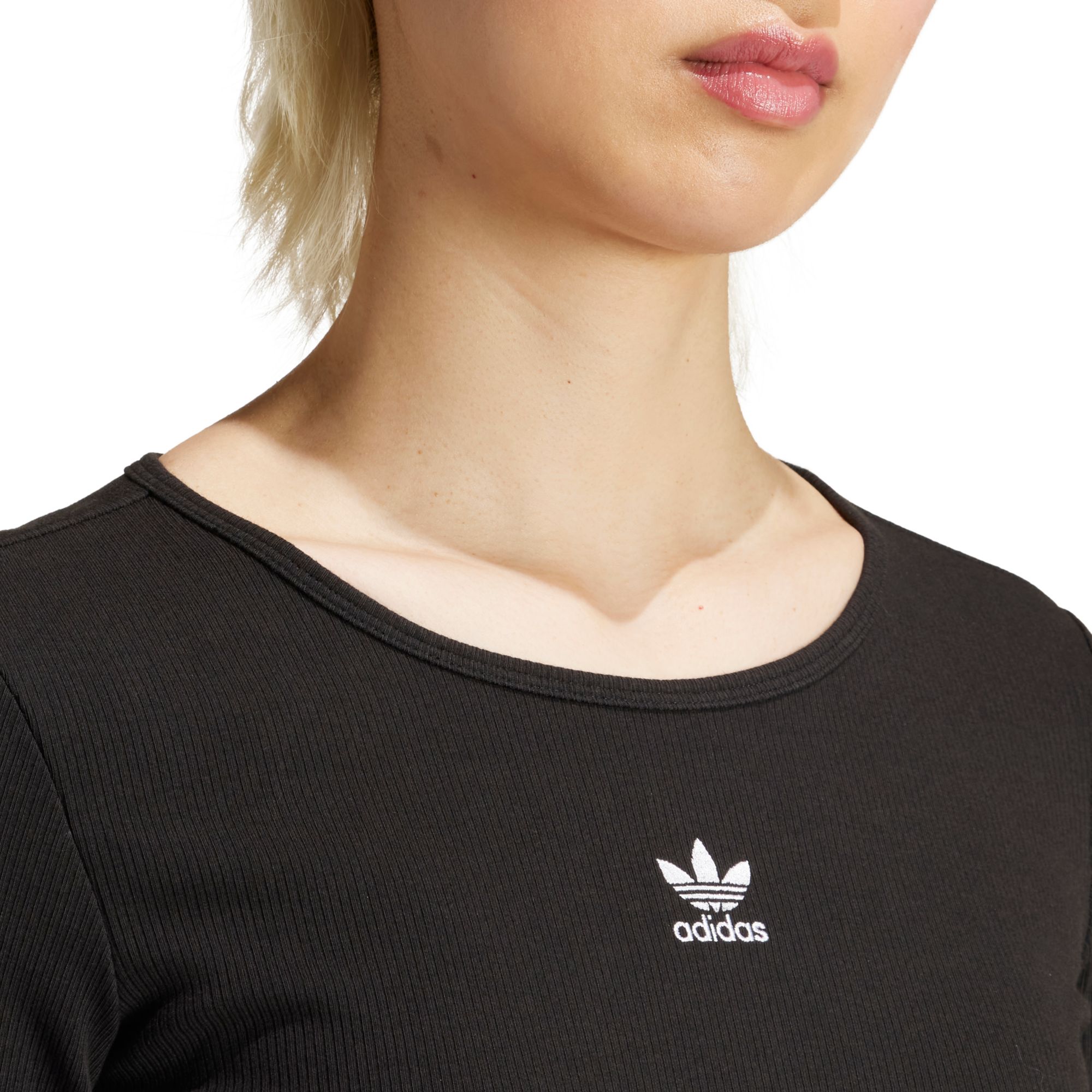 adidas Originals Women's Essentials Ribbed Cropped Long-Sleeve Top product image