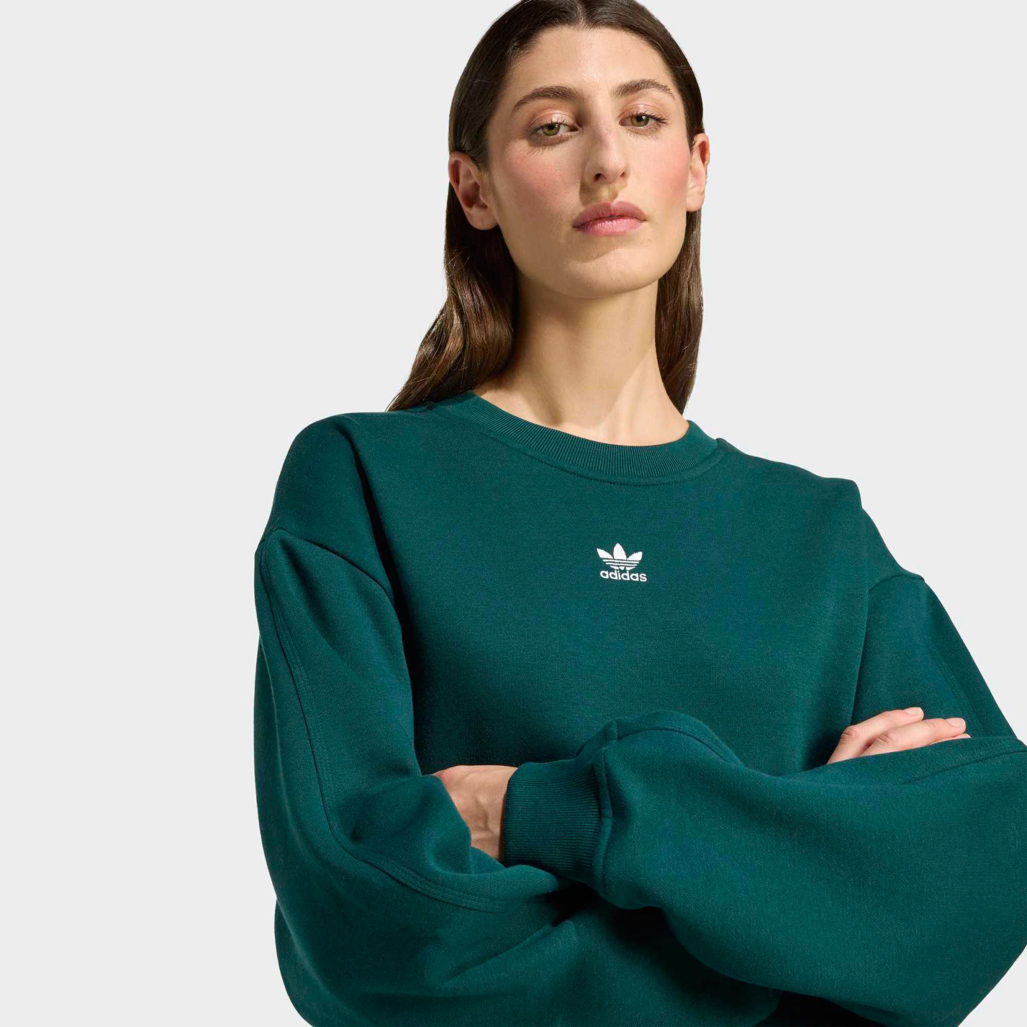 adidas Originals Women's Essentials Fleece Long Oversized Crew Sweatshirt product image