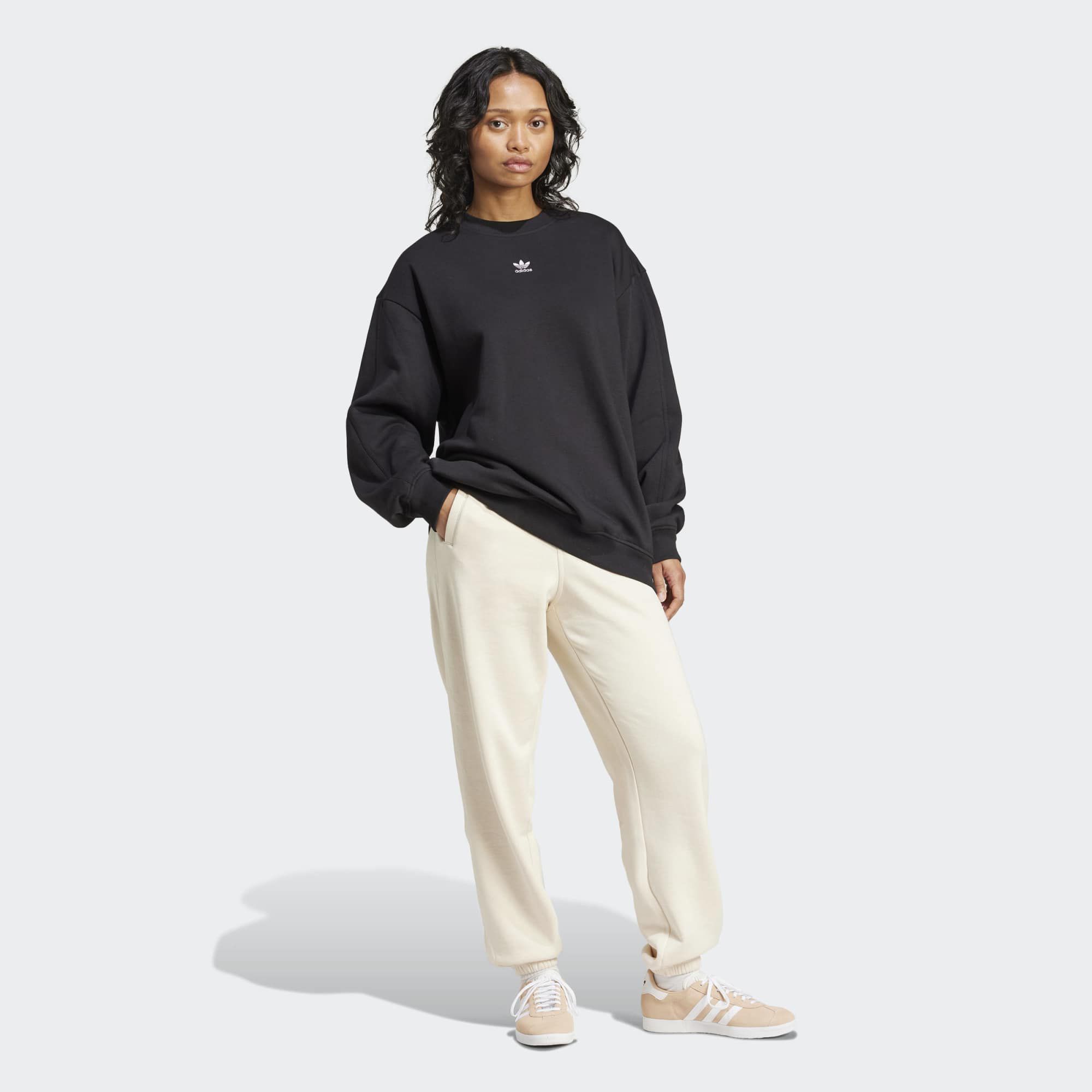 adidas Originals Women's Essentials Fleece Long Oversized Crew Sweatshirt product image