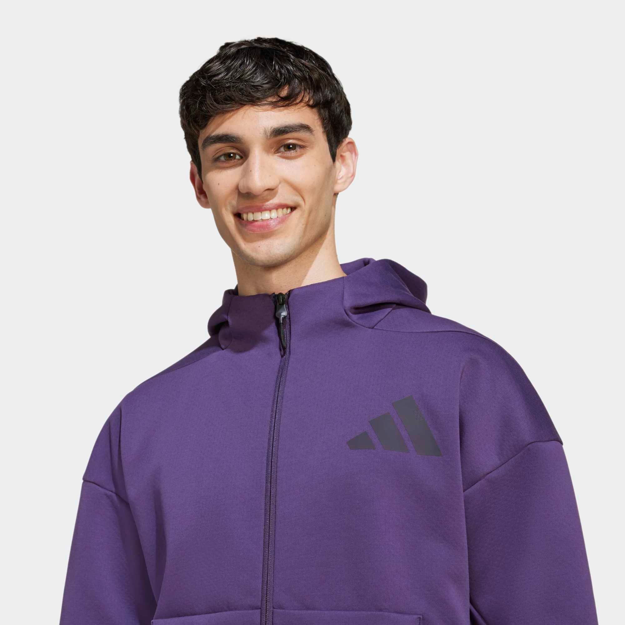 adidas Men's Z.N.E. Full-Zip Hooded Fleece Jacket product image