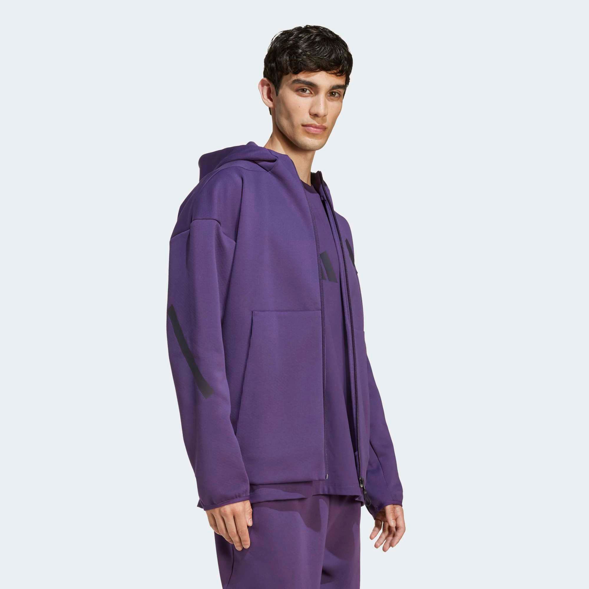 adidas Men's Z.N.E. Full-Zip Hooded Fleece Jacket product image