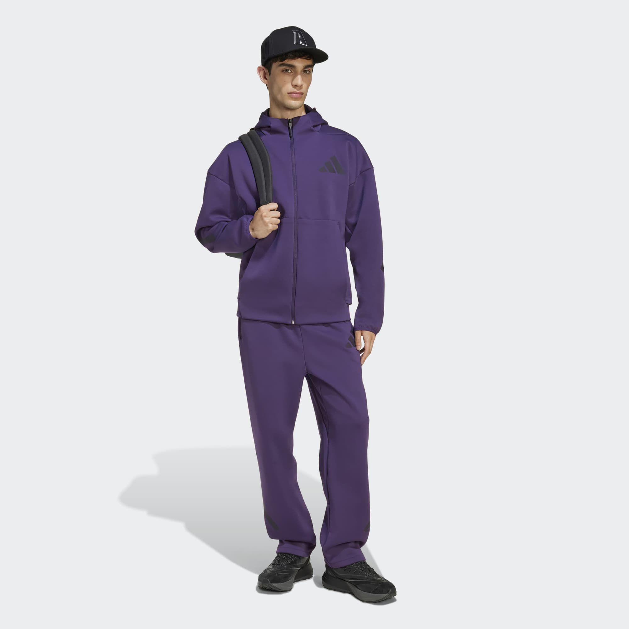 adidas Men's Z.N.E. Full-Zip Hooded Fleece Jacket product image