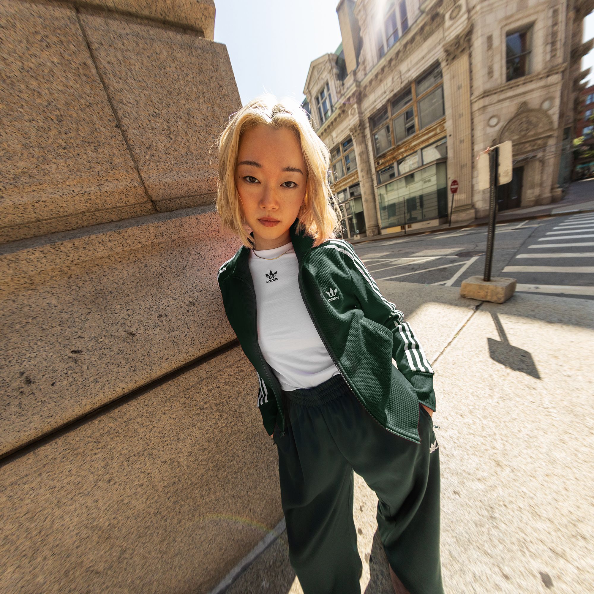 adidas Originals Women's Adicolor 3-Stripes Slim Knit Track Top product image