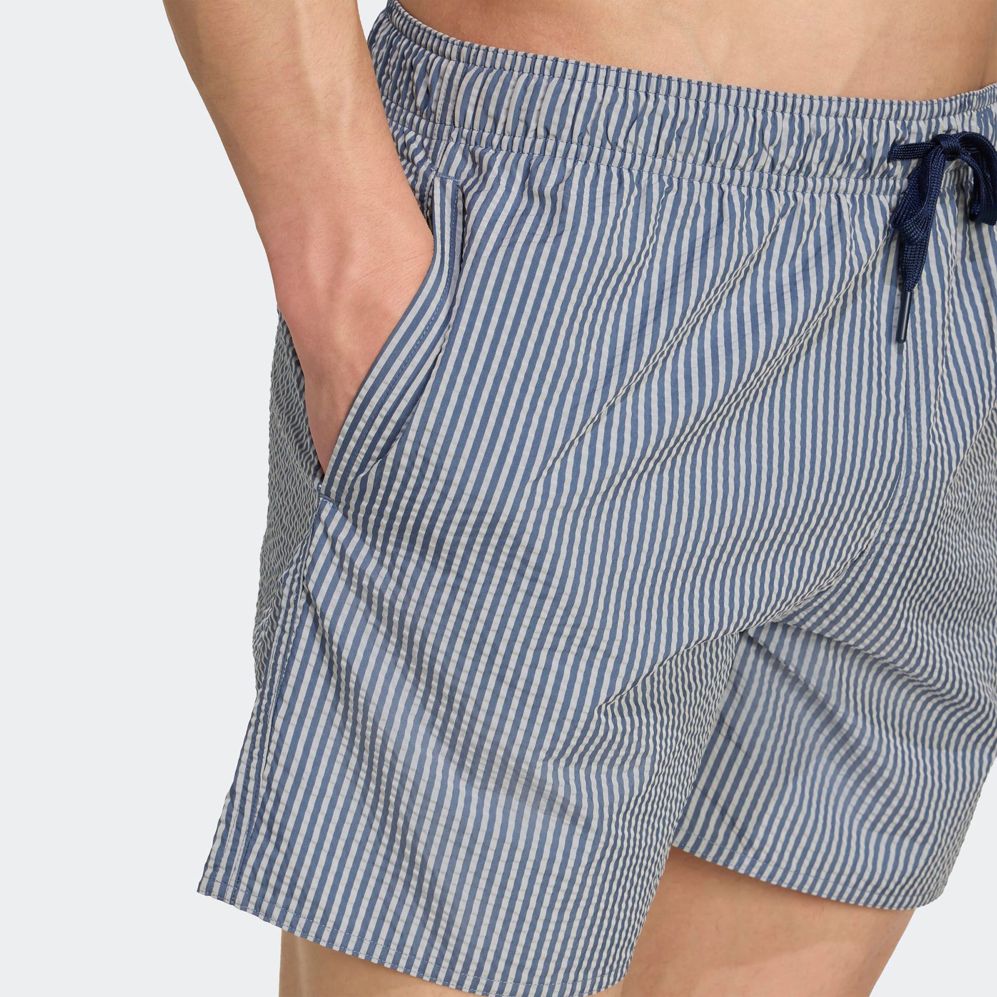 adidas Men's Seersucker Stripy Swim 5-Inch Shorts product image