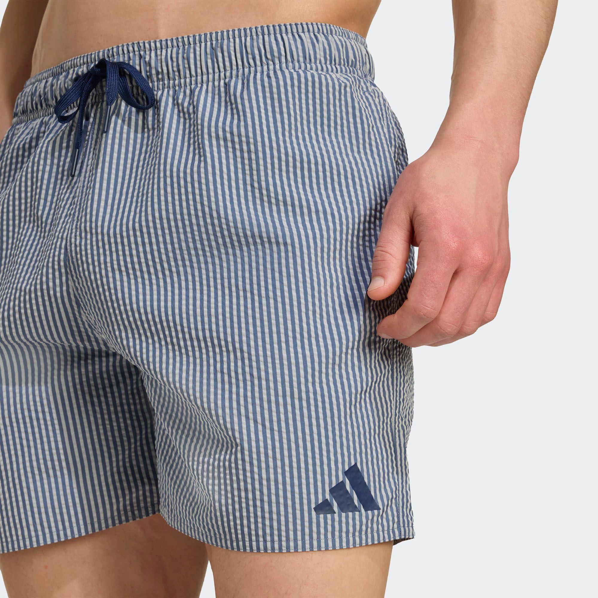 adidas Men's Seersucker Stripy Swim 5-Inch Shorts product image