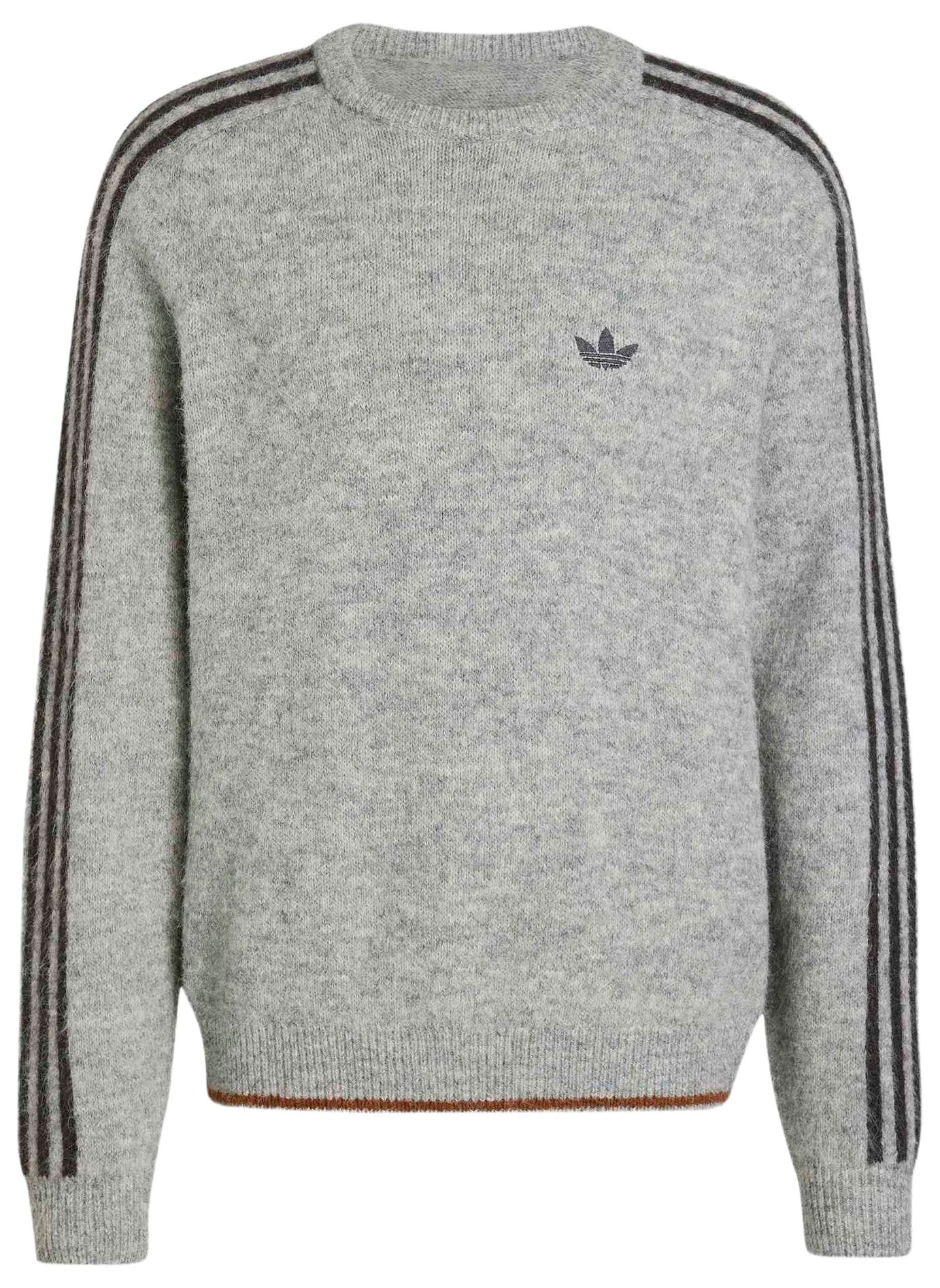 adidas Originals Men's 3 Stripes Fluffy Knit Crew Sweatshirt product image