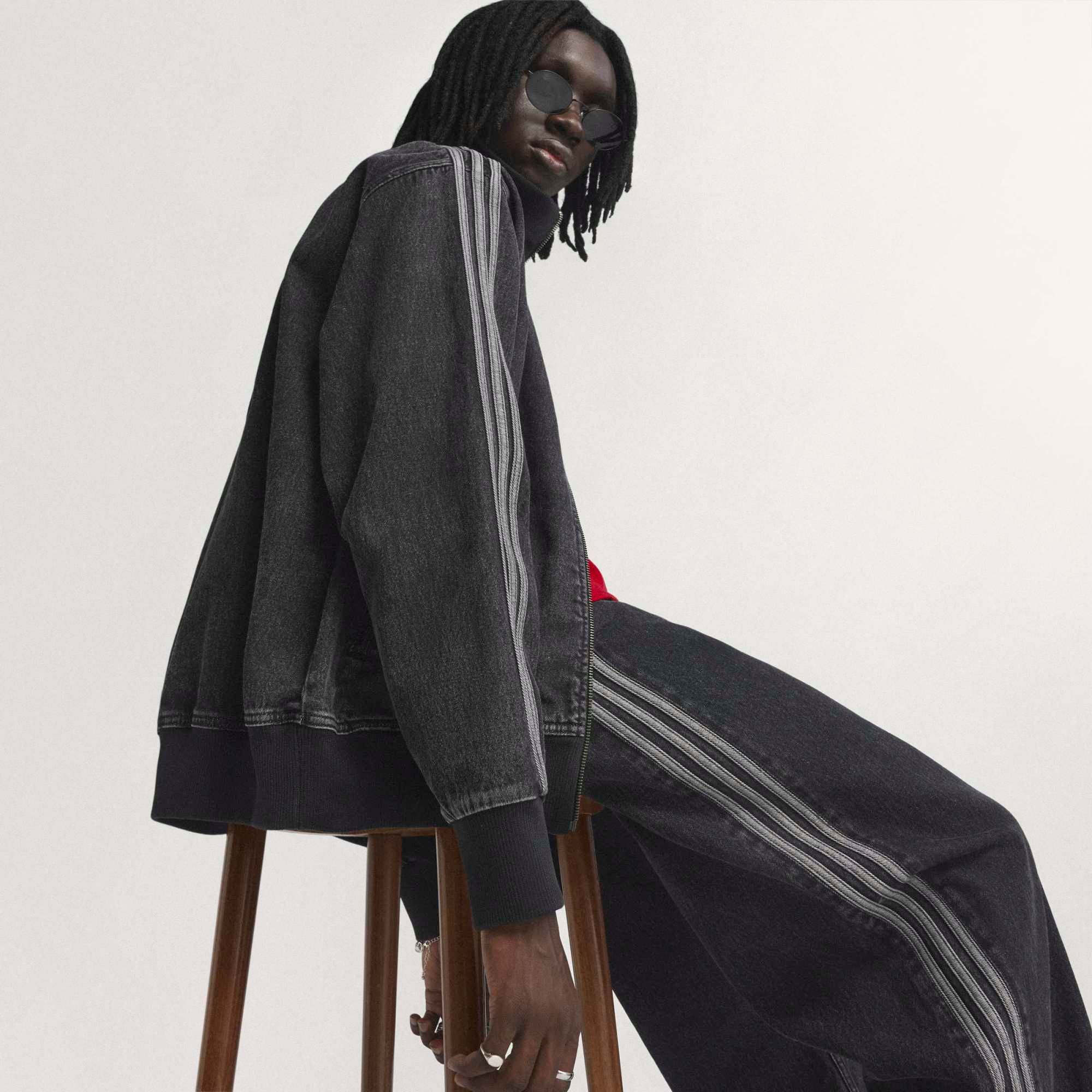 adidas Originals Men's Denim Firebird Jacket product image