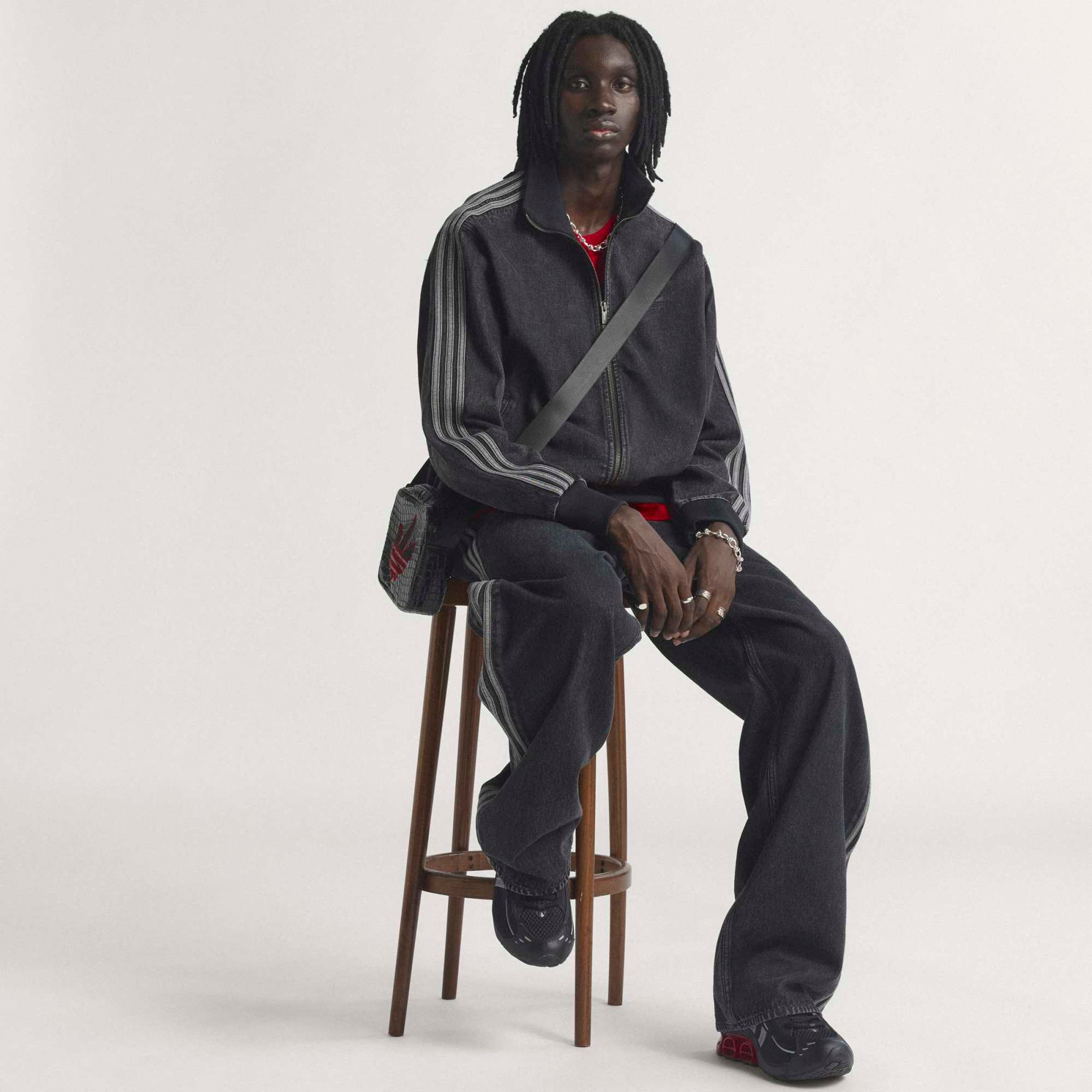 adidas Originals Men's Denim Firebird Jacket product image