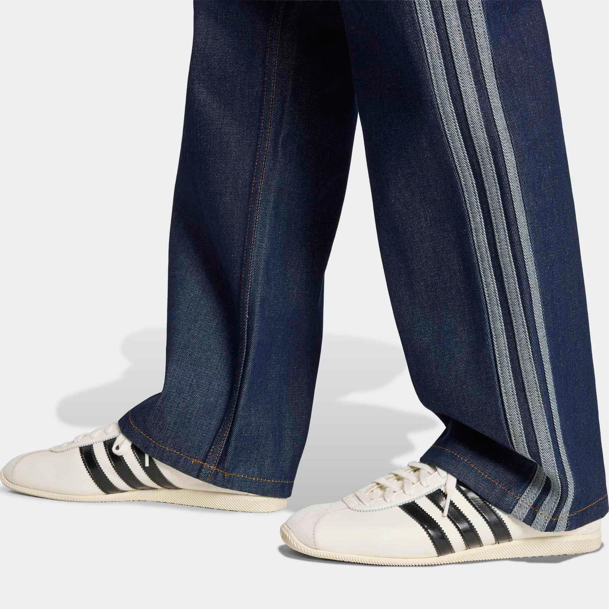 adidas Originals Women's Firebird Denim Mid Rise Straight Jeans product image
