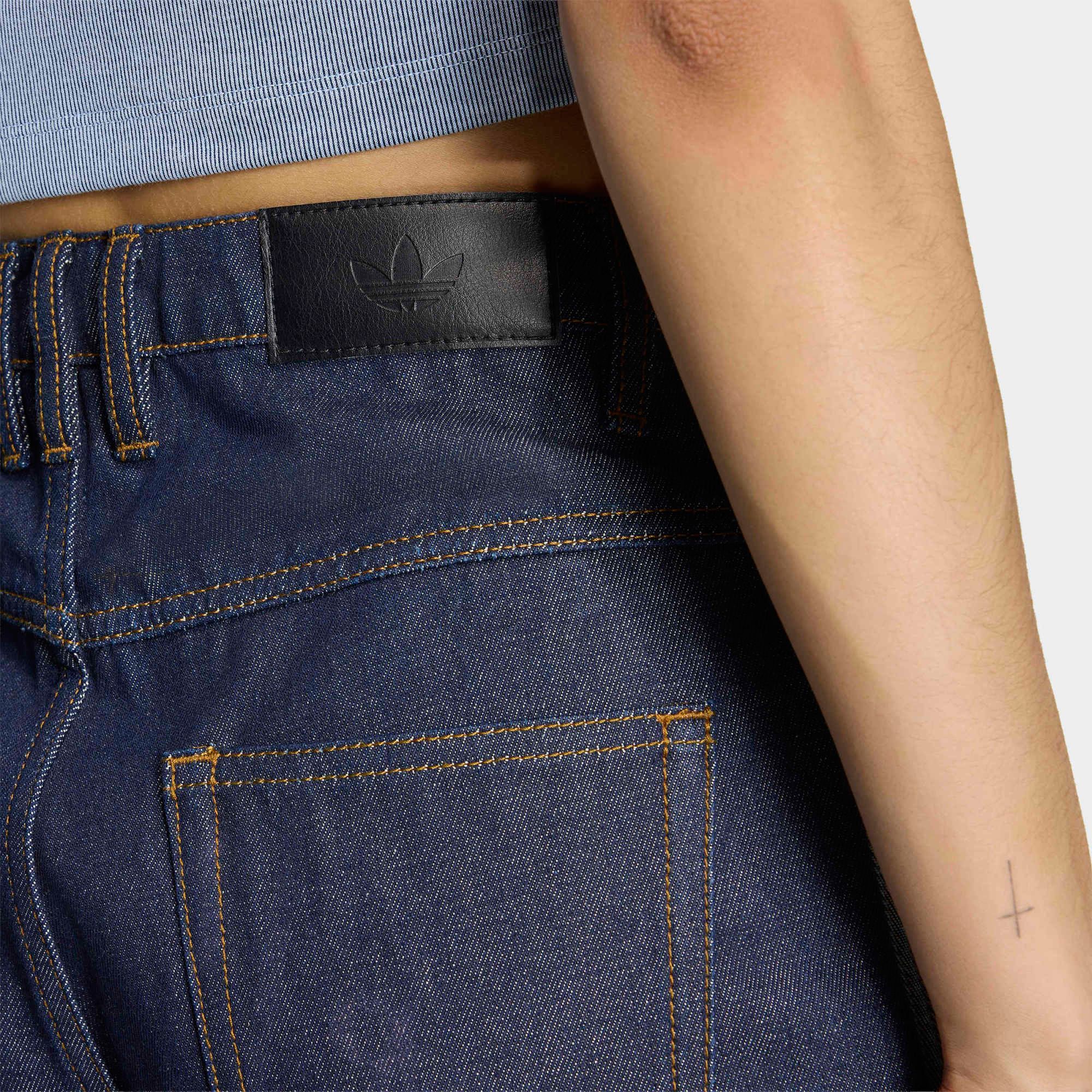 adidas Originals Women's Firebird Denim Mid Rise Straight Jeans product image