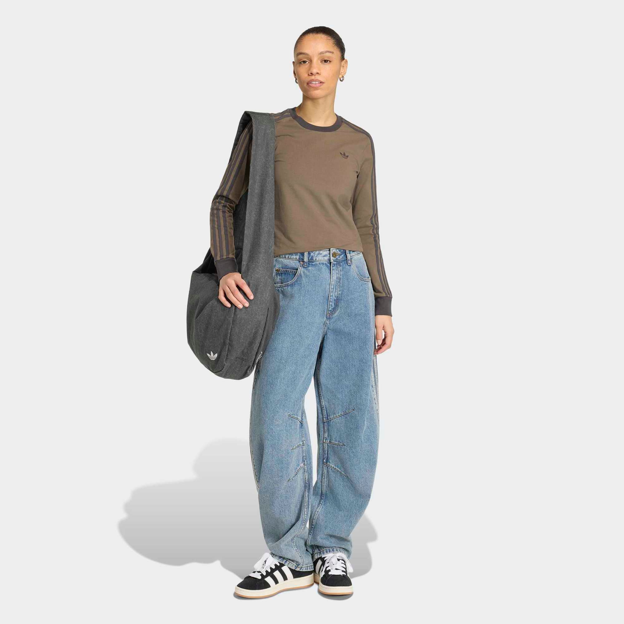 adidas Originals Women's High Rise Barrel Leg Denim Jeans product image