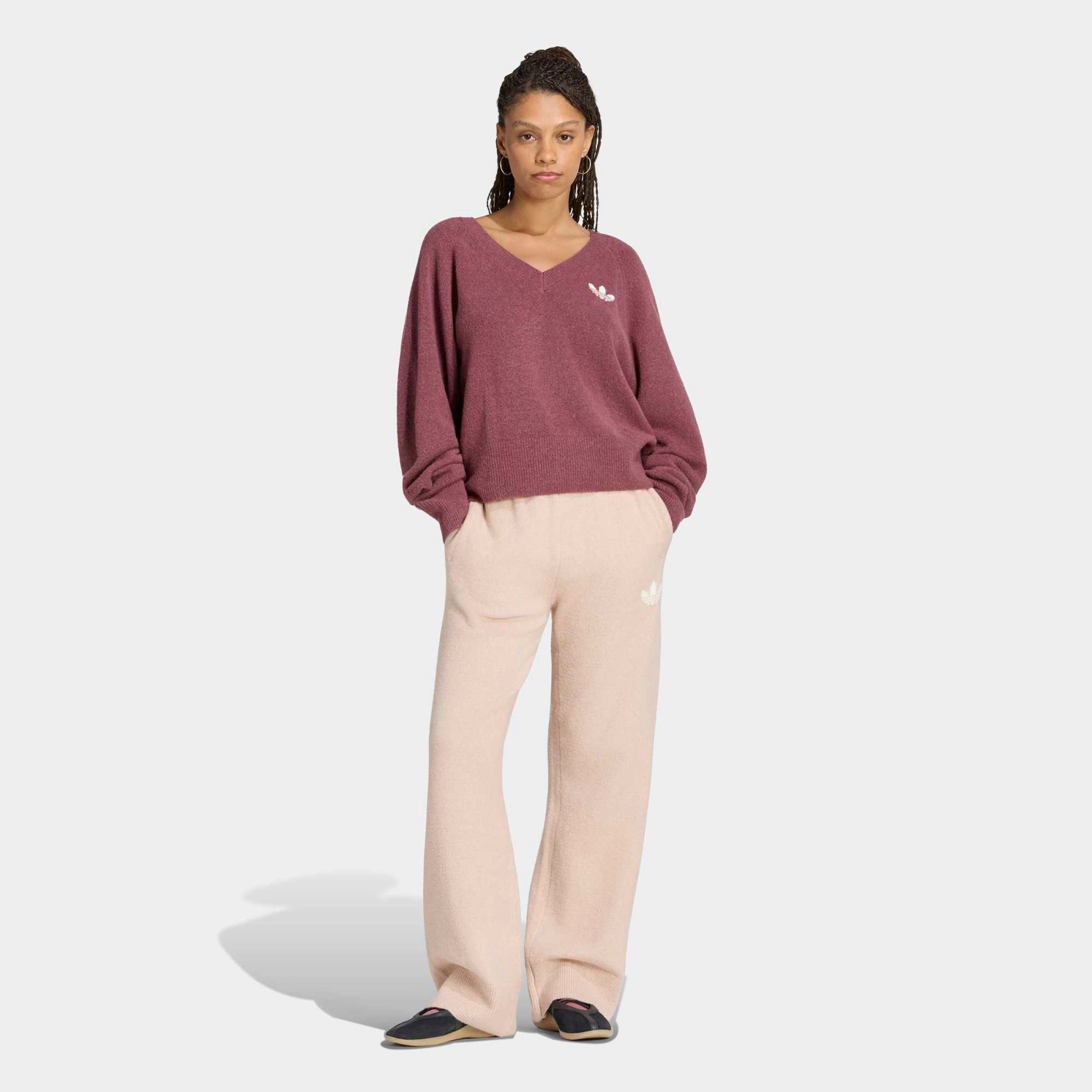 adidas Originals Women's Essentials Knit V-Neck Sweatshirt product image