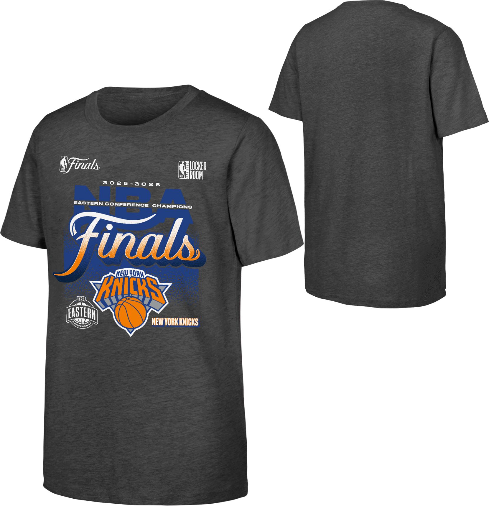 NBA Youth 2026 Eastern Conference Champions New York Knicks Locker Room T-Shirt product image