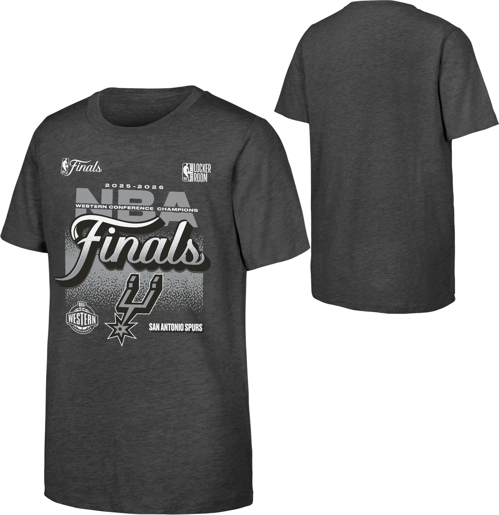 NBA Youth 2026 Western Conference Champions San Antonio Spurs Locker Room T-Shirt product image