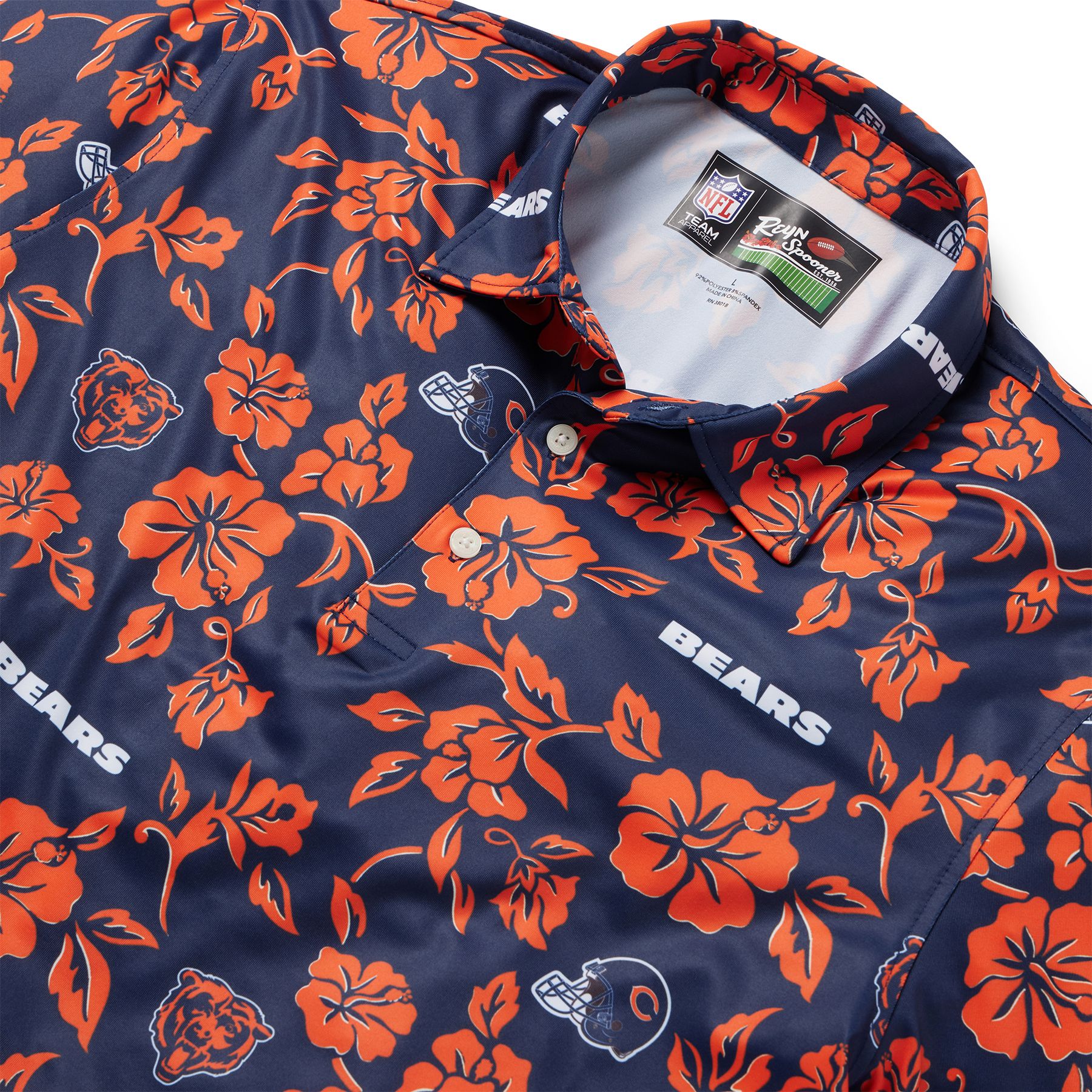 Reyn Spooner Men's Chicago Bears Navy Performance Polo product image