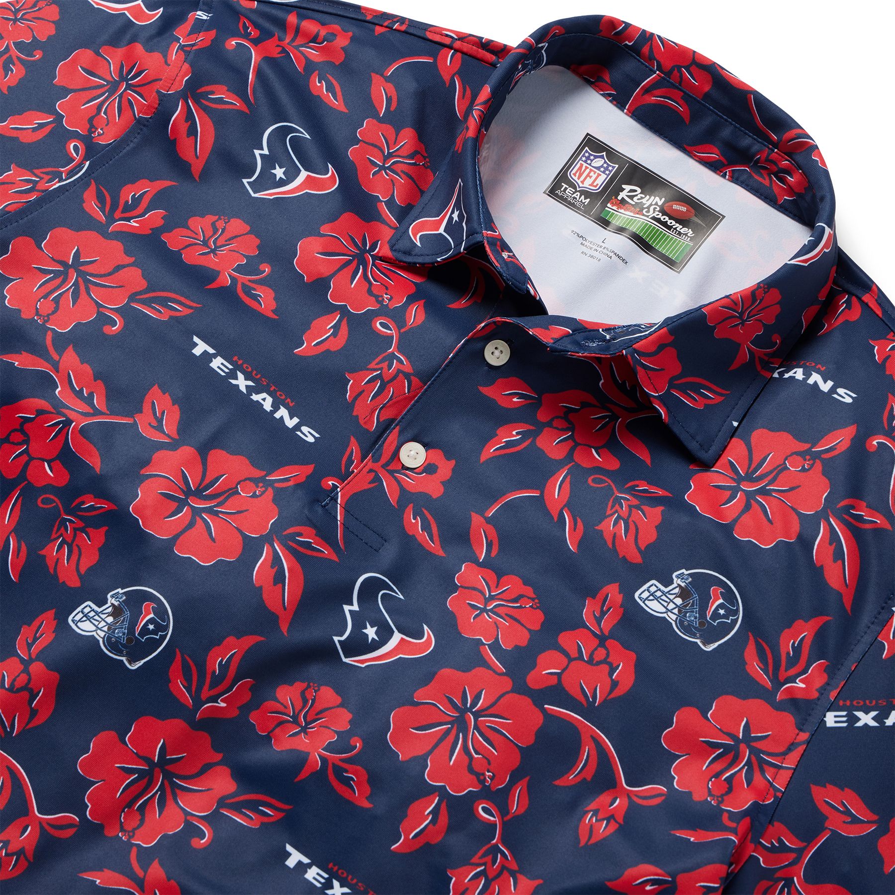Reyn Spooner Men's Houston Texans Navy Performance Polo product image