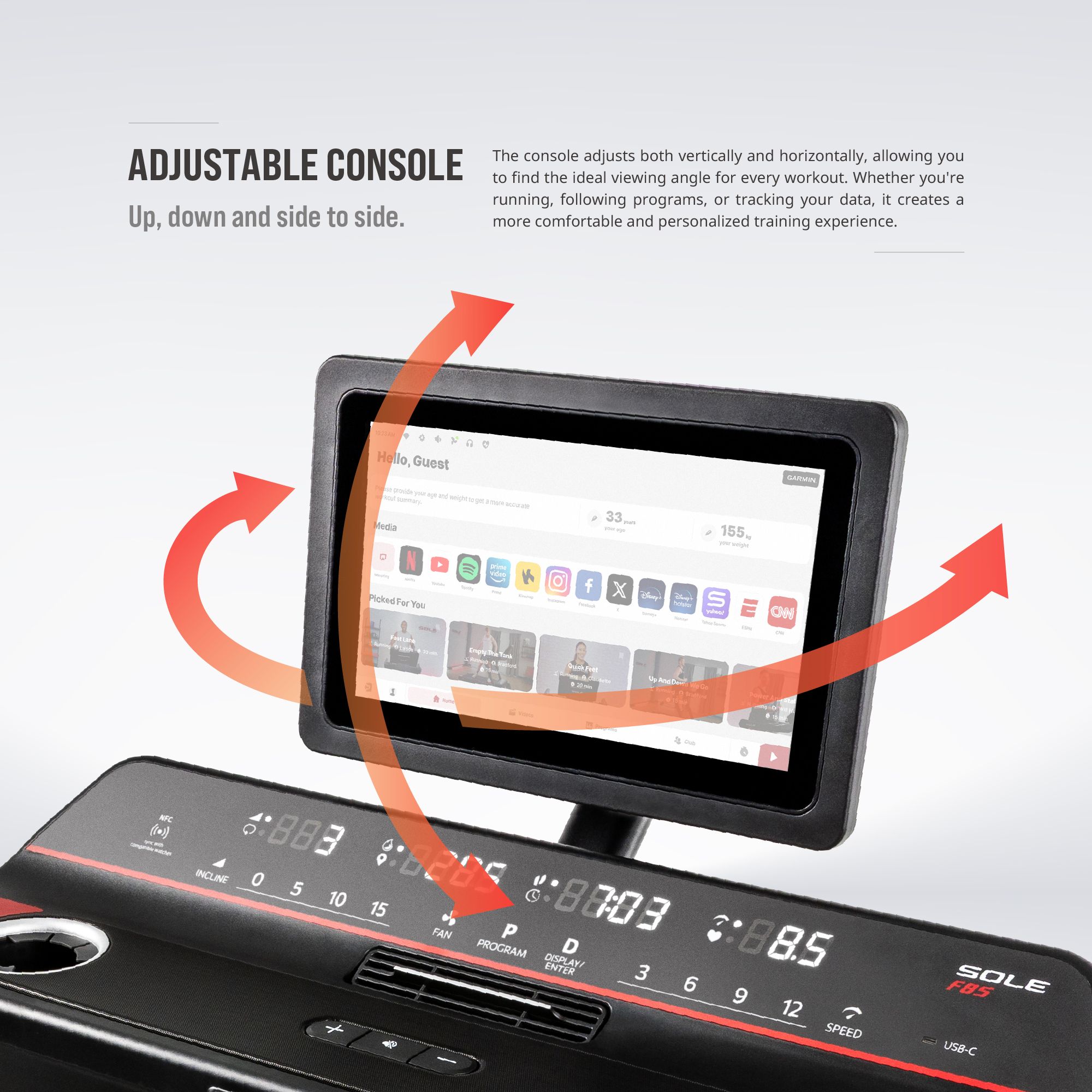 Sole F85 Treadmill product image