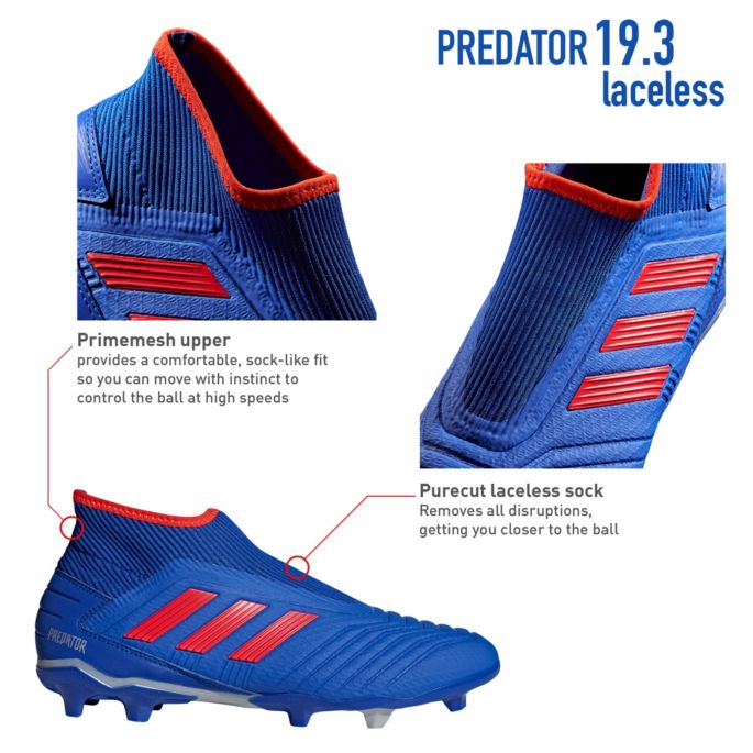 Adidas Men S Predator 19 3 Laceless Fg Soccer Cleats Dick S