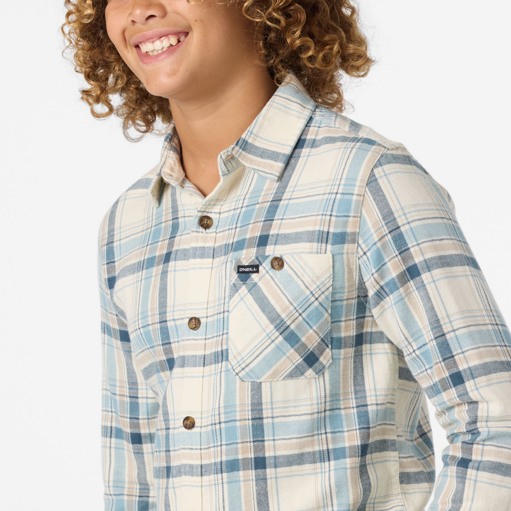 O'Neill Boys' Redmond Plaid Flannel Long Sleeve Shirt product image