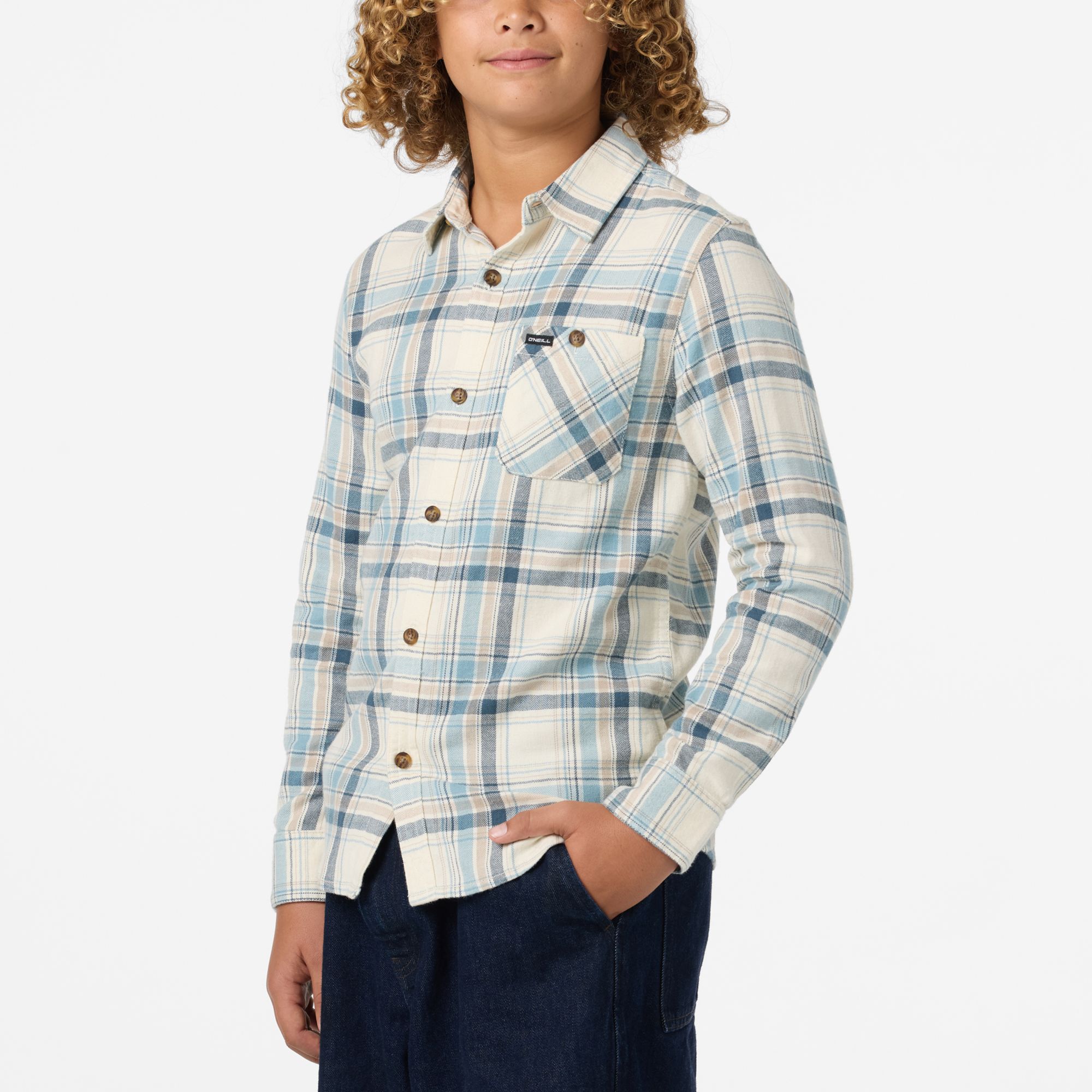 O'Neill Boys' Redmond Plaid Flannel Long Sleeve Shirt product image
