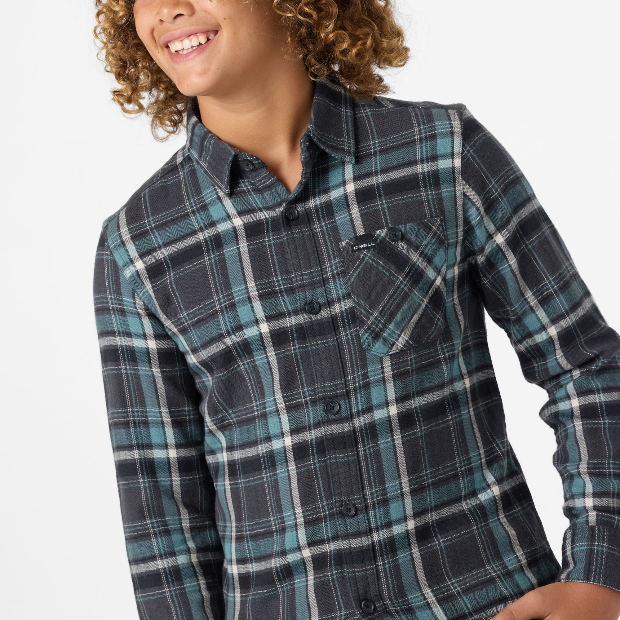 O'Neill Boys' Redmond Plaid Flannel Long Sleeve Shirt product image
