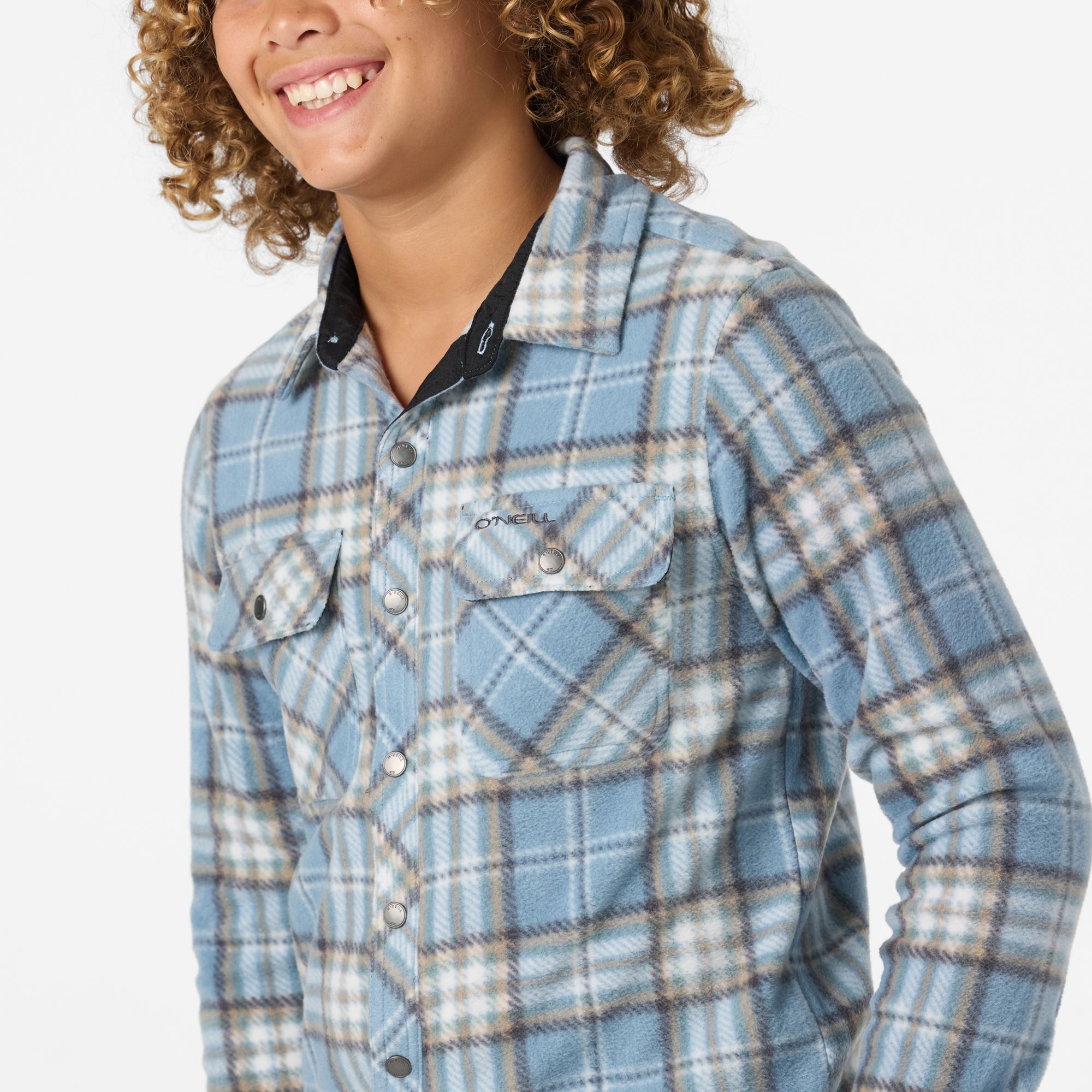 O'Neill Boys' Glacier Plaid Superfleece Long Sleeve Shirt product image