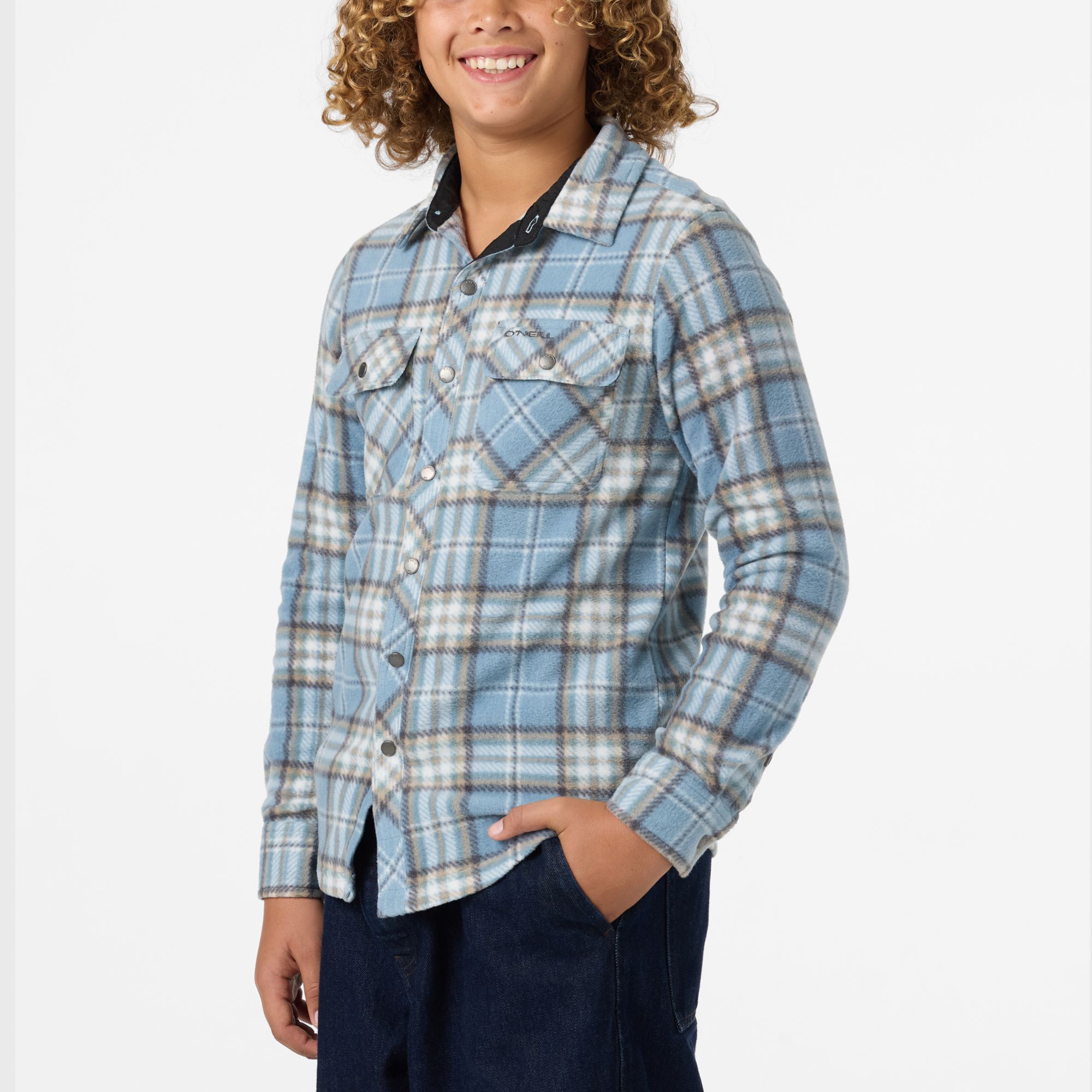 O'Neill Boys' Glacier Plaid Superfleece Long Sleeve Shirt product image