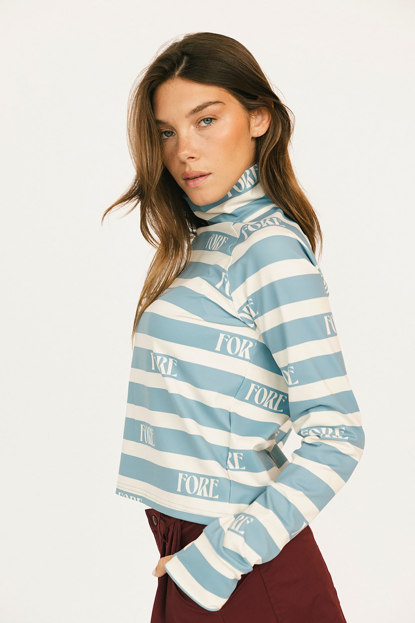 Fore All Women's Lottie Mock Neck Golf Shirt product image