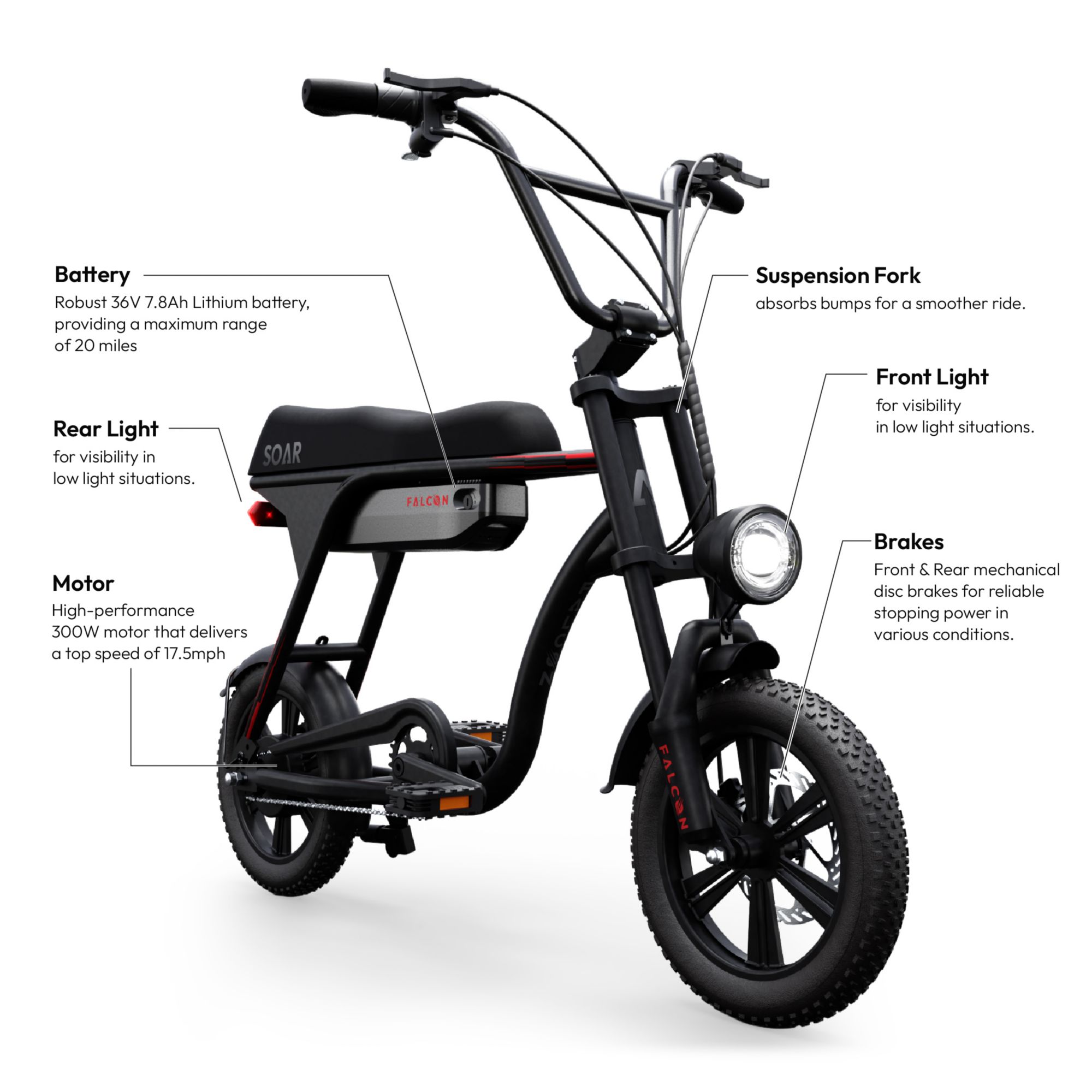 Soar 14" Falcon Compact Electric Bike product image