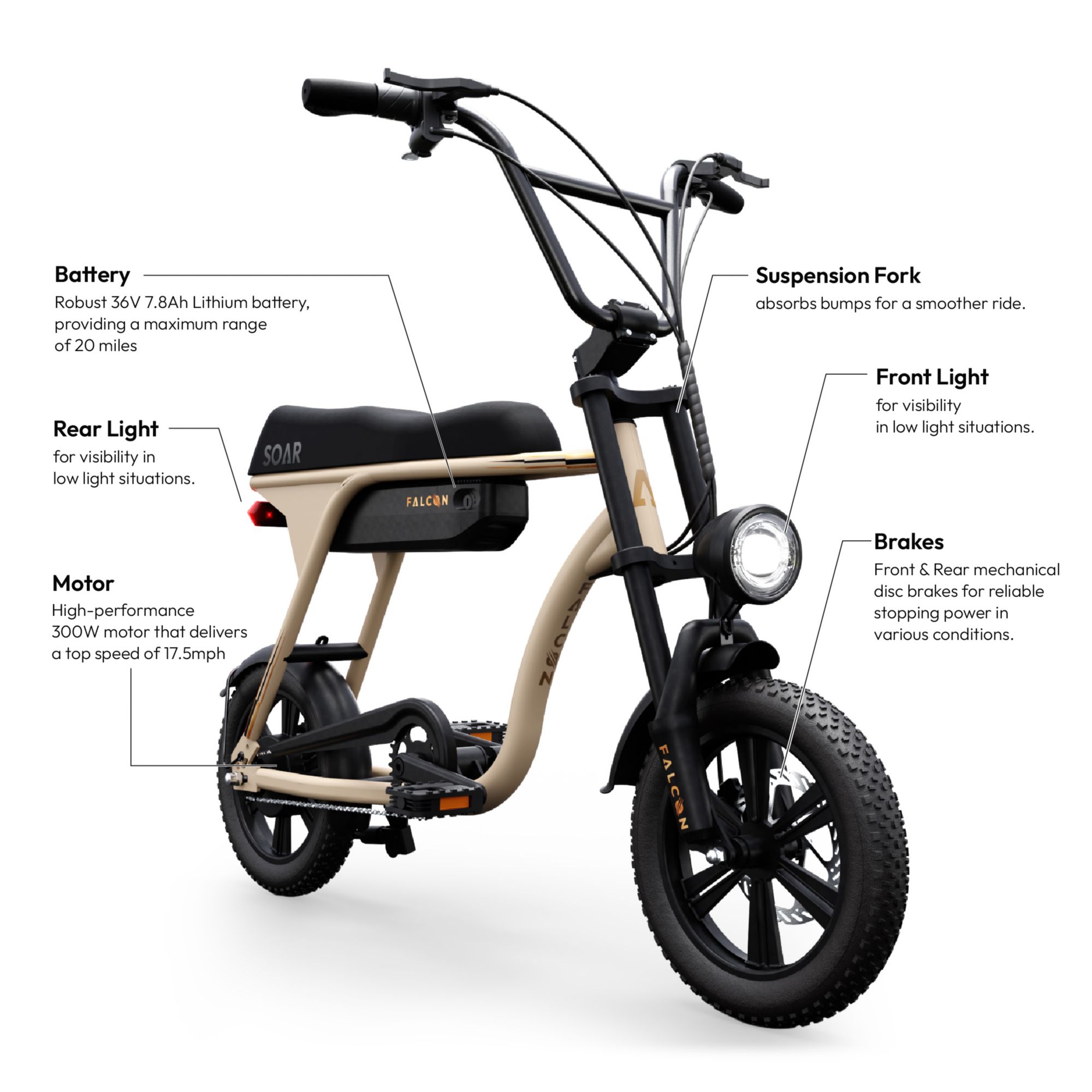 Soar 14" Falcon Compact Electric Bike product image
