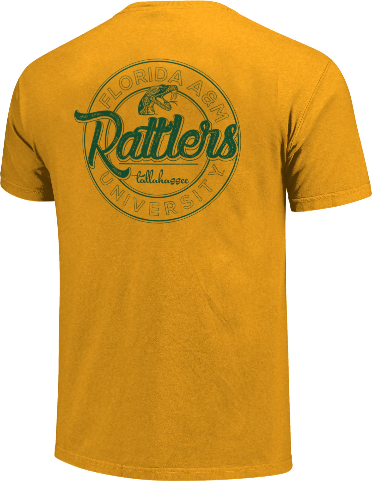 Image One Men's Florida A&M Rattlers Yellow Circle Logo T-Shirt product image