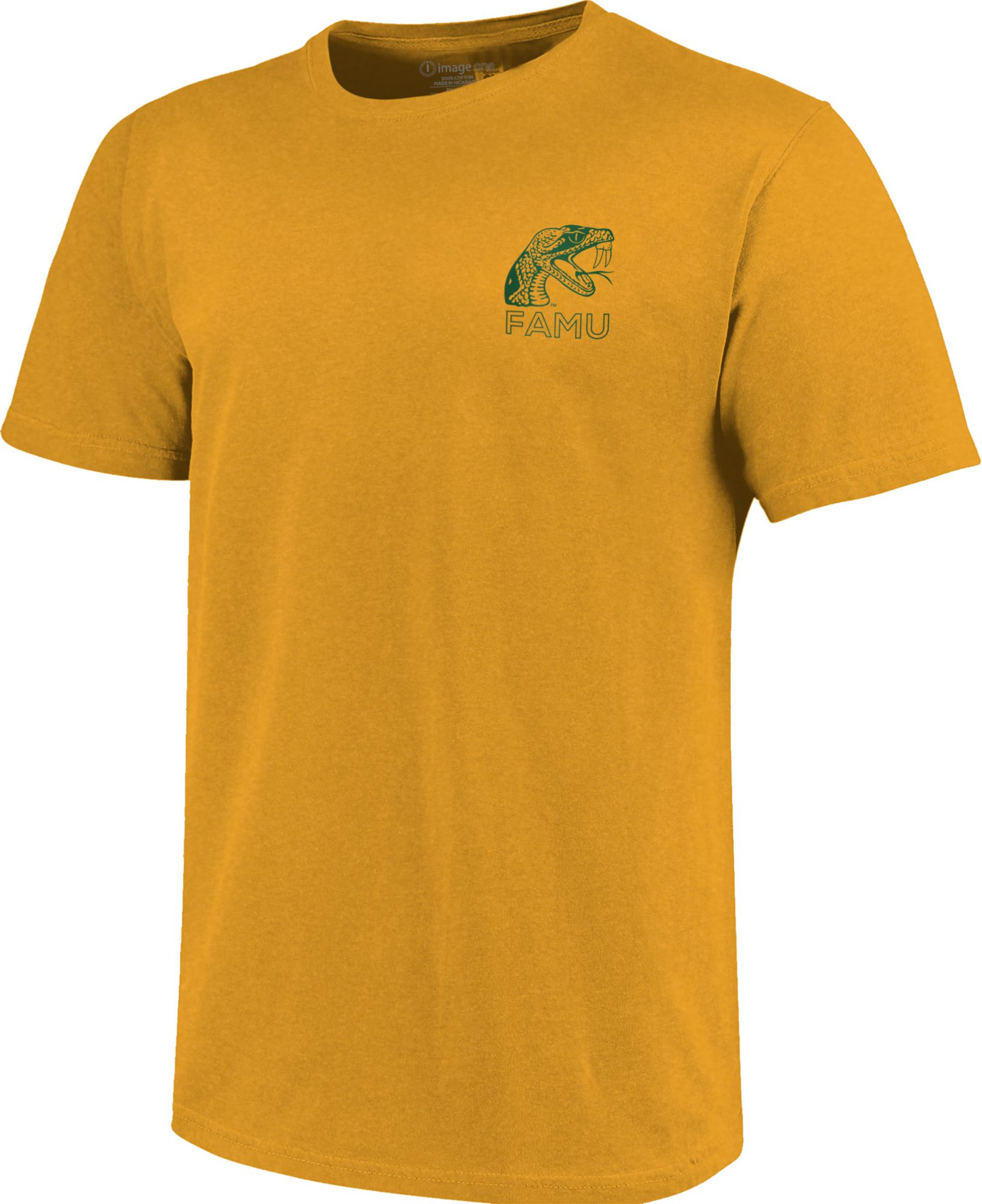Image One Men's Florida A&M Rattlers Yellow Circle Logo T-Shirt product image