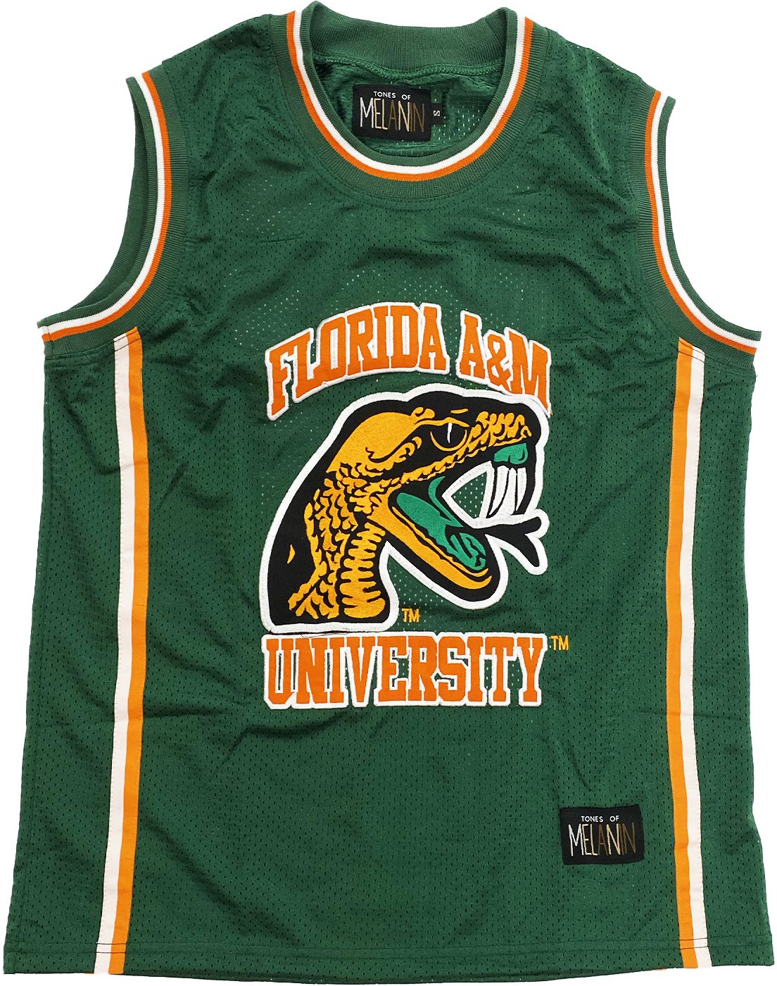 Tones of Melanin Florida A&M Rattlers Green Basketball Jersey