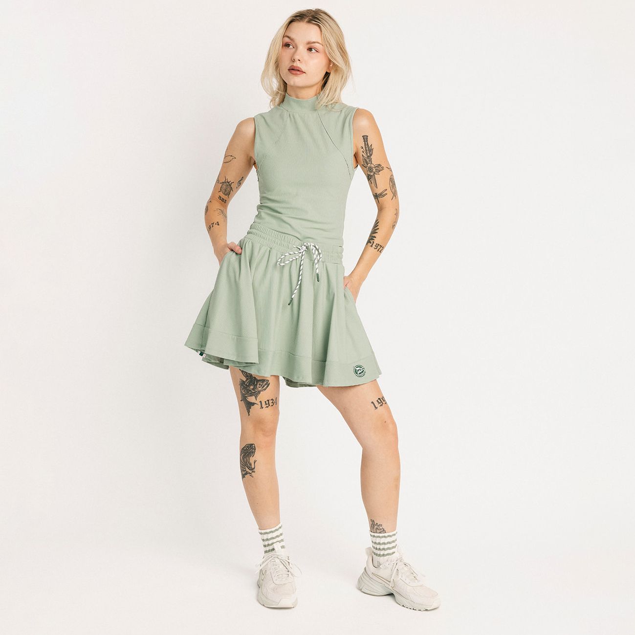 Fore All Women's Riptide Mock Neck Sleeveless Golf Shirt product image