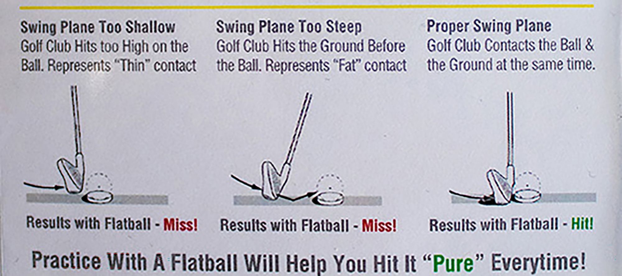 Izzo Flatball Golf Swing Training Aid - 6 Pack product image