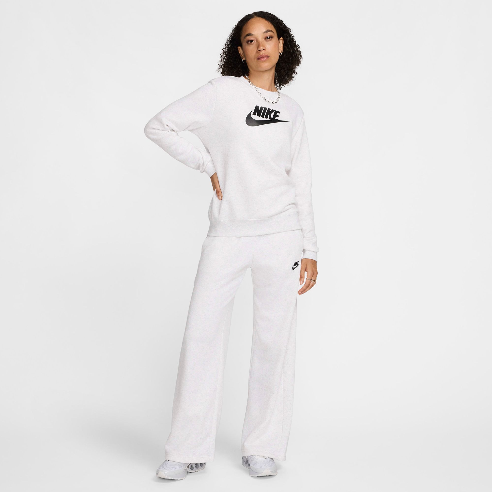 Nike Women's Sportswear Club Fleece Mid-Rise Wide-Leg Sweatpants product image