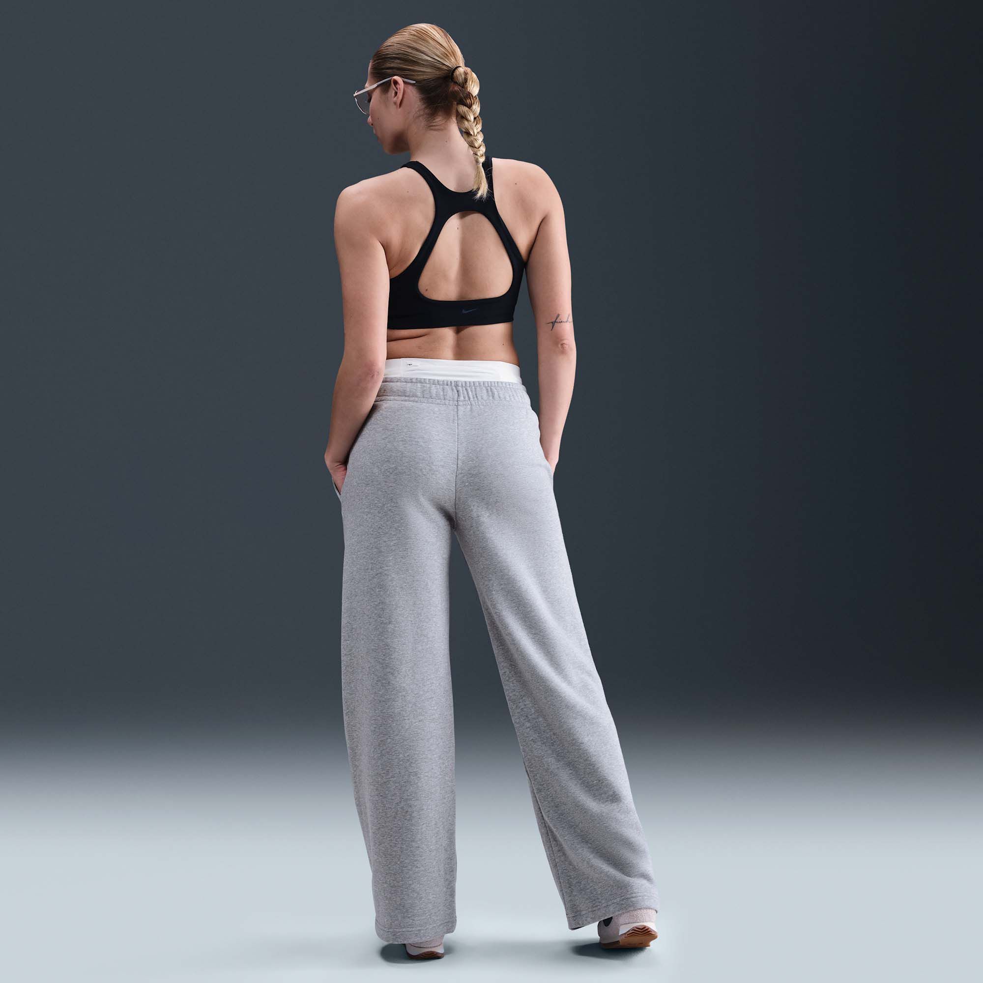 Nike Women's Sportswear Club Fleece Mid-Rise Wide-Leg Sweatpants product image