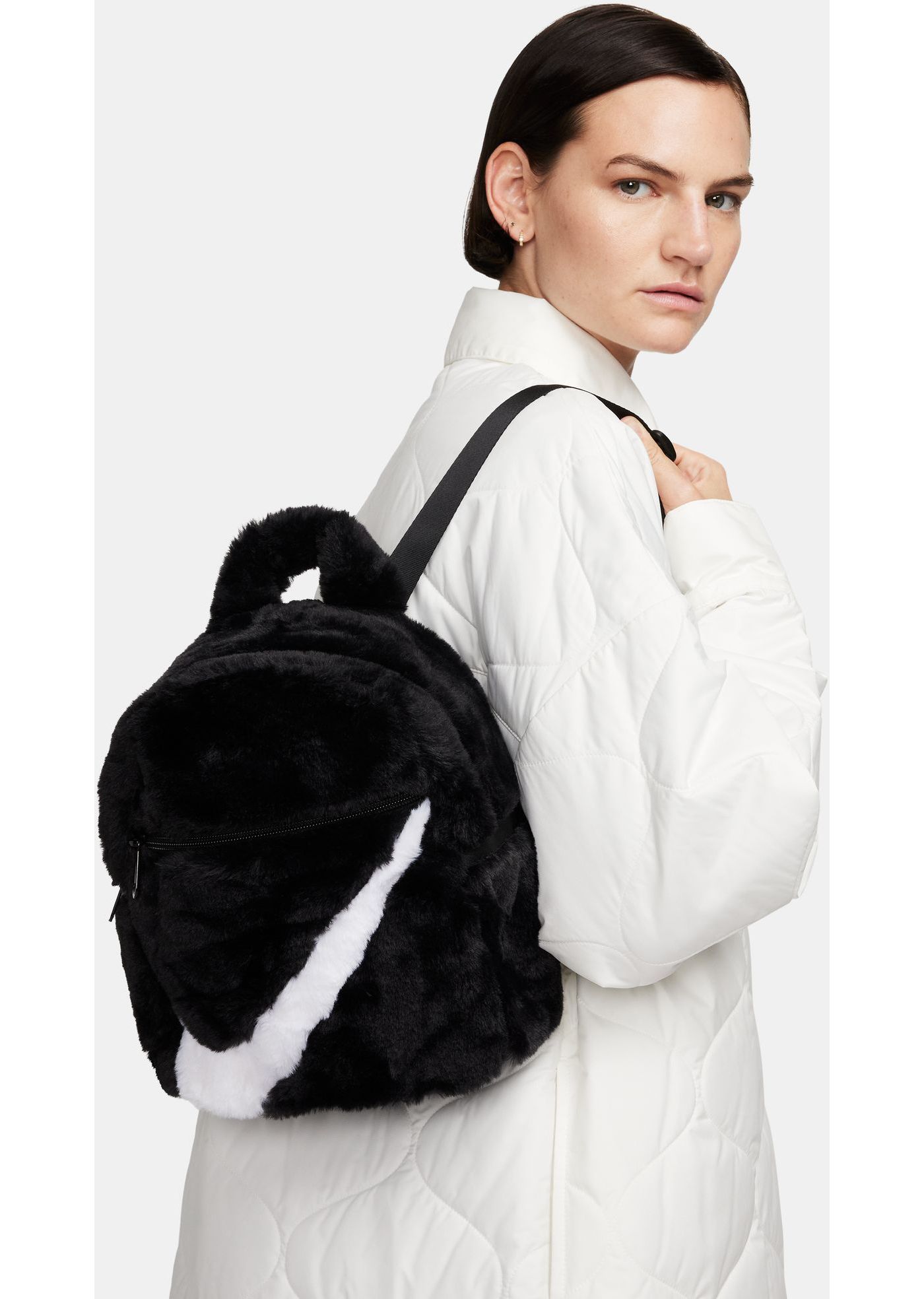 Mini fuzzy backpack hotsell