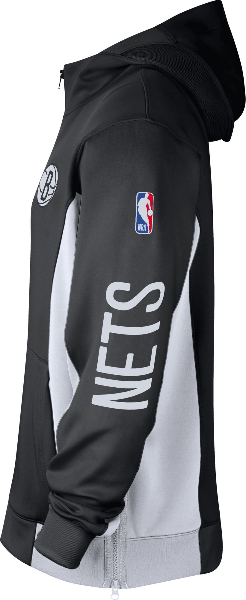 Nike Men's Brooklyn Nets Black Showtime Full Zip Hoodie