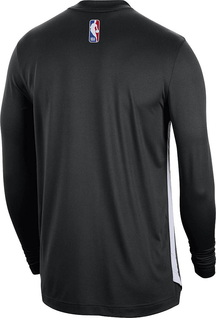 Unisex Nike Black Brooklyn Nets 2023/24 Authentic Pregame Long Sleeve Shooting Shirt Size: Large