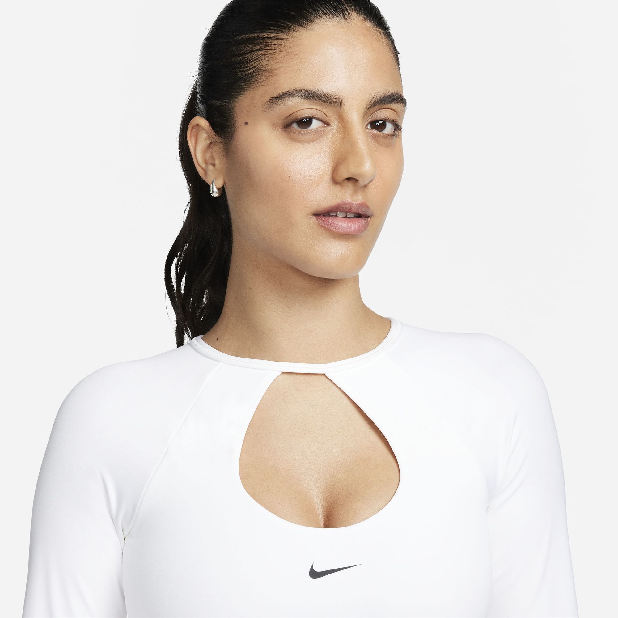Nike Women's Long Sleeve Indy Crop Medium-Support Padded Sports Bra product image