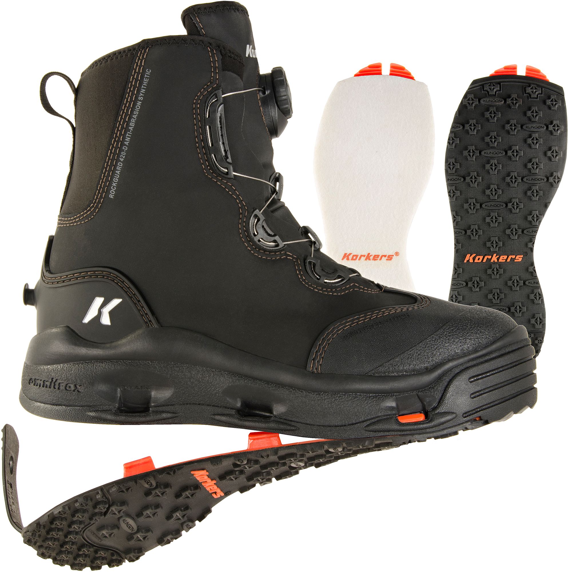 Korkers Men's Devil's Canyon Felt & Kling-On Sole Boots product image