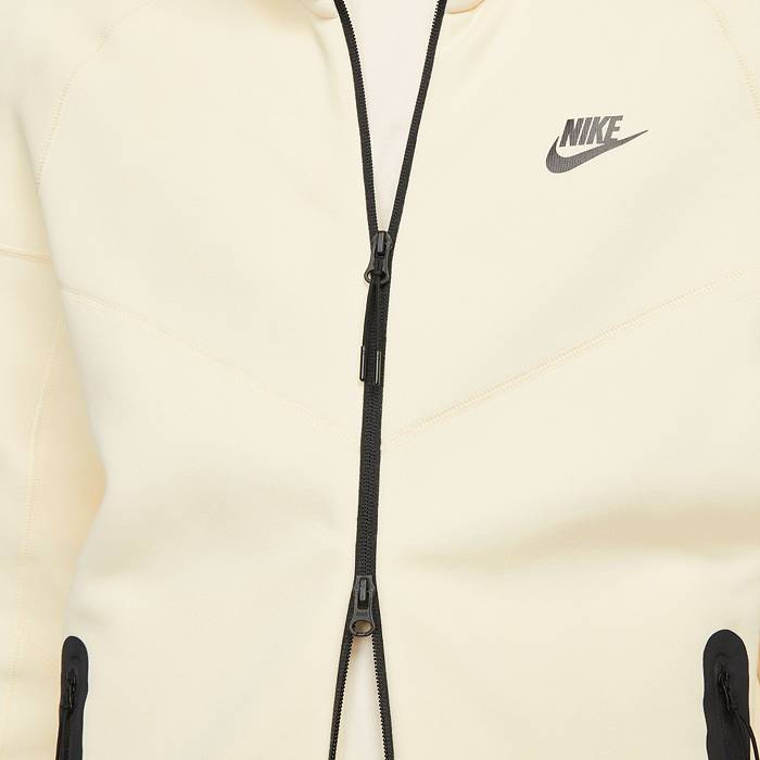 Nike Tech Fleece Windrunner Hoodie Full Zip Cream Beige White Black  DM6474-072