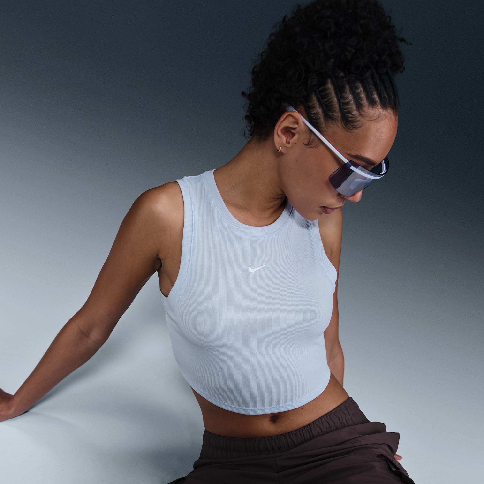 Nike Women's Sportswear Chill Knit Tight Cropped Mini-Rib Tank Top product image