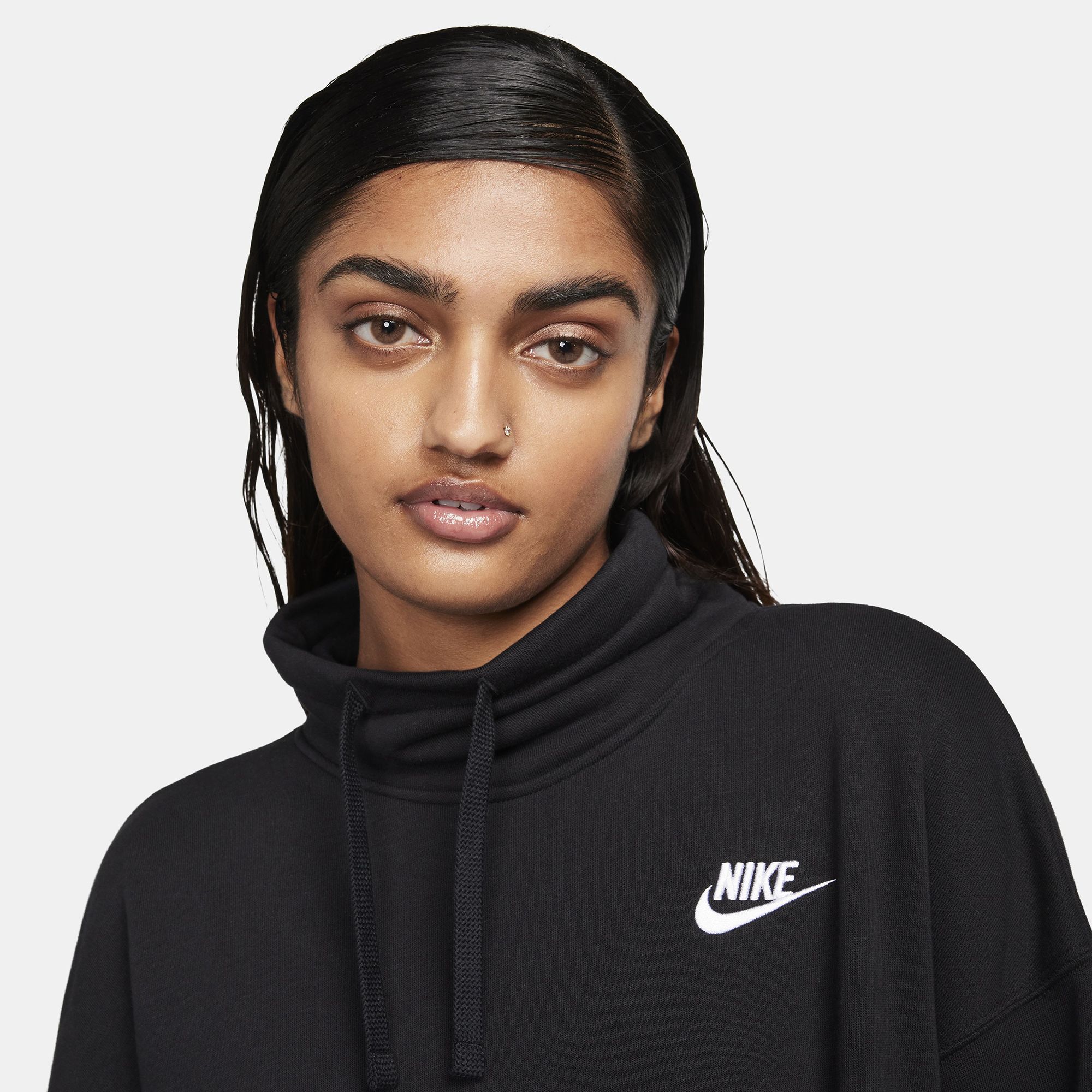 Nike Women's Club Fleece Mock Neck Oversized Hoodie product image