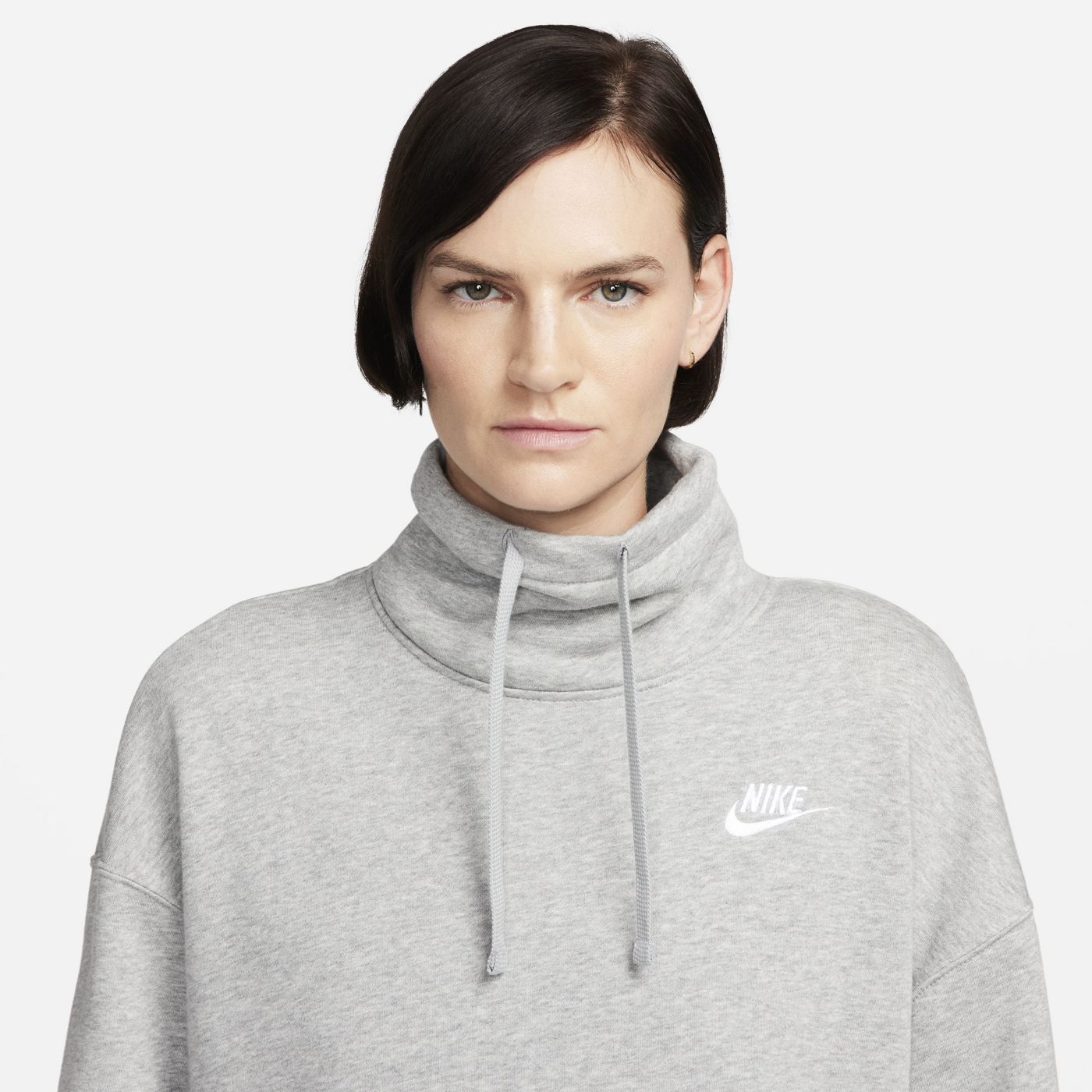 Nike Women s Club Fleece Mock Neck Oversized Hoodie Dick s Sporting Goods